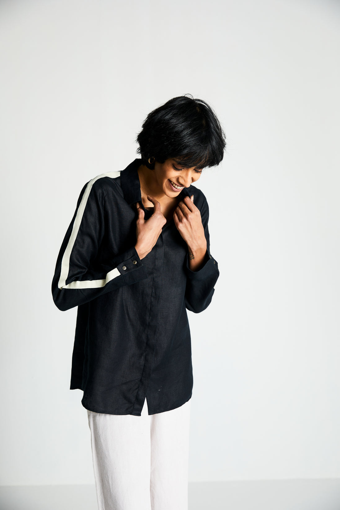 The Weekday Shirt by Reistor with Black, Casual Wear, Hemp, Hemp Noir by Reistor, Natural, Regular Fit, Shirts, Solids, Tops, Womenswear at Kamakhyaa for sustainable fashion