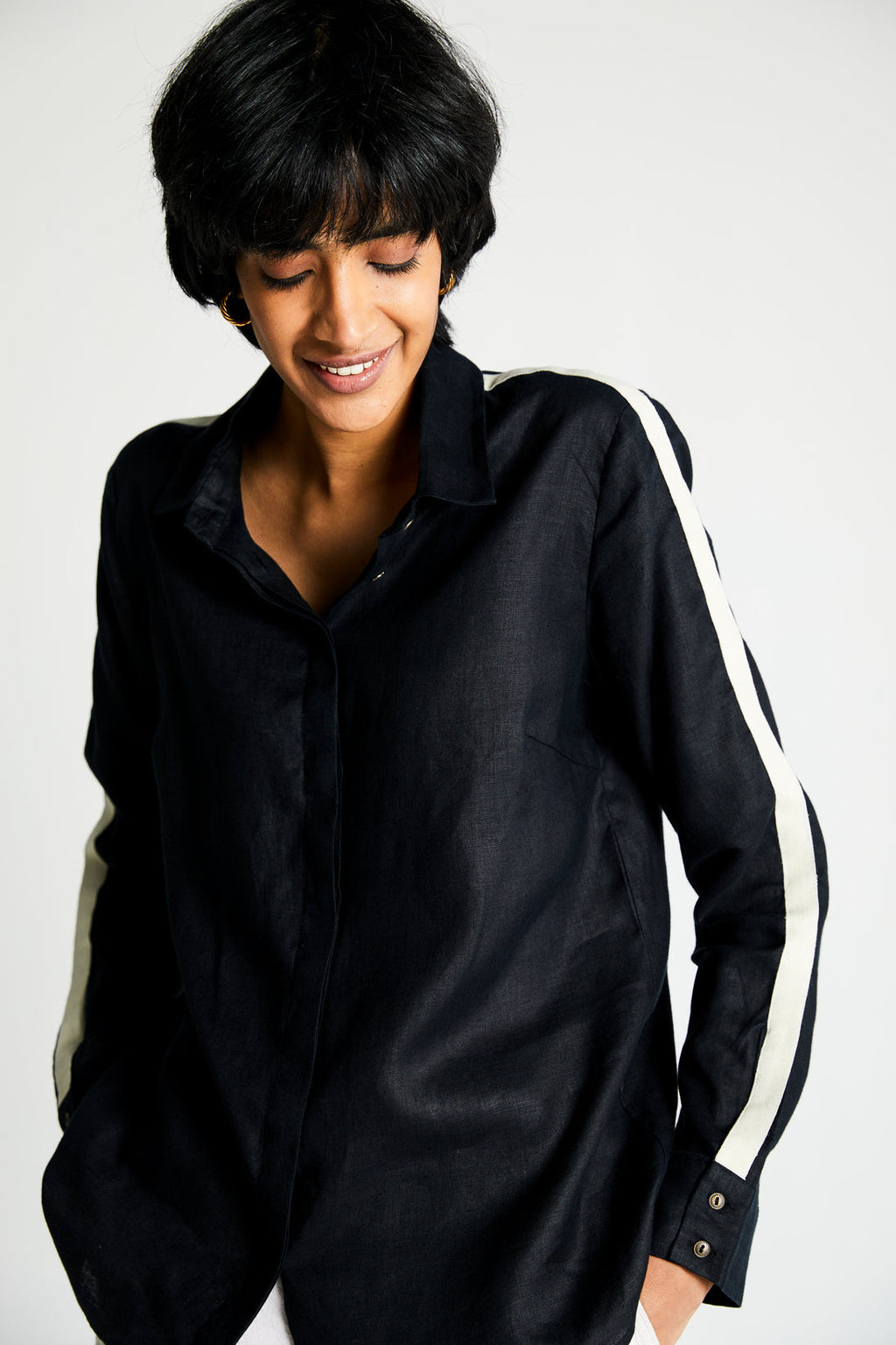 The Weekday Shirt by Reistor with Black, Casual Wear, Hemp, Hemp Noir by Reistor, Natural, Regular Fit, Shirts, Solids, Tops, Womenswear at Kamakhyaa for sustainable fashion