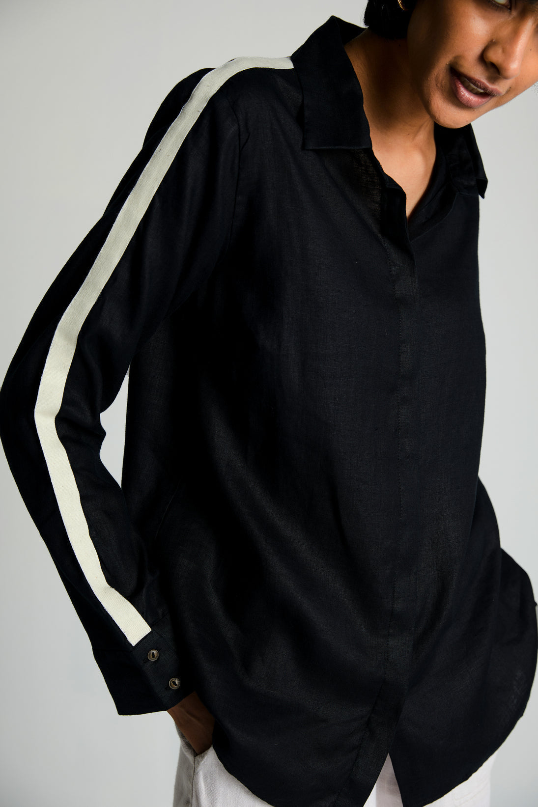 The Weekday Shirt by Reistor with Black, Casual Wear, Hemp, Hemp Noir by Reistor, Natural, Regular Fit, Shirts, Solids, Tops, Womenswear at Kamakhyaa for sustainable fashion