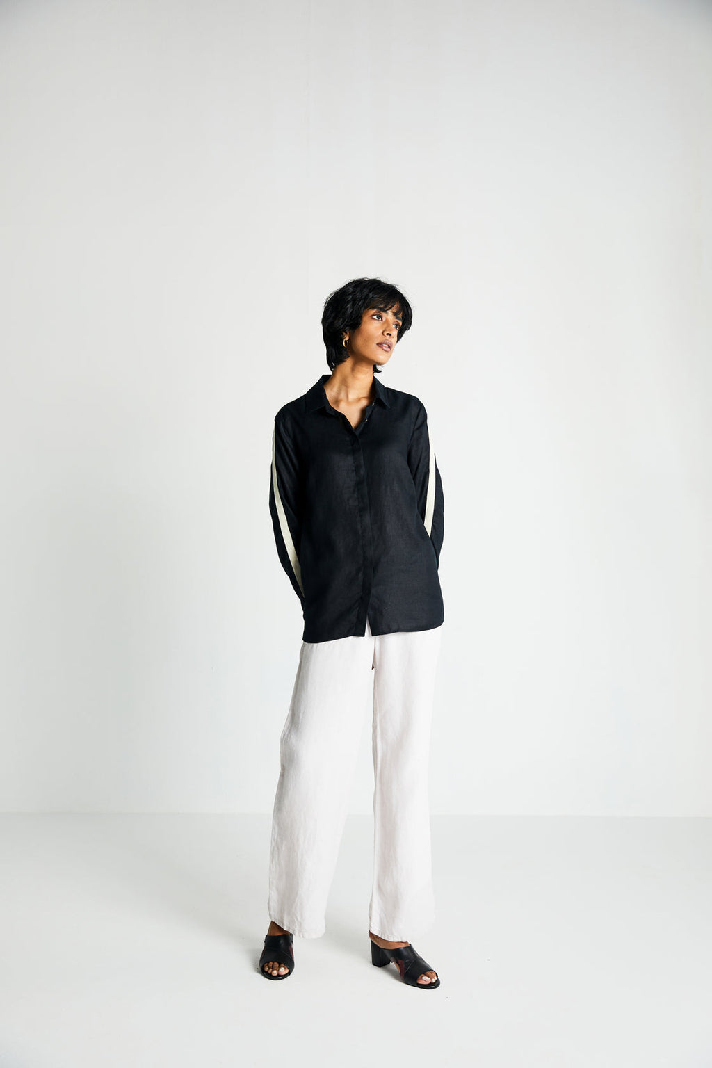 The Weekday Shirt by Reistor with Black, Casual Wear, Hemp, Hemp Noir by Reistor, Natural, Regular Fit, Shirts, Solids, Tops, Womenswear at Kamakhyaa for sustainable fashion