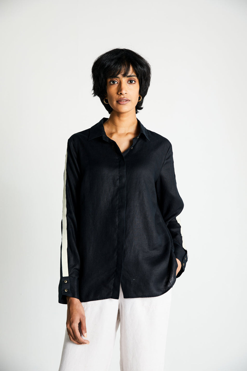 The Weekday Shirt by Reistor with Black, Casual Wear, Hemp, Hemp Noir by Reistor, Natural, Regular Fit, Shirts, Solids, Tops, Womenswear at Kamakhyaa for sustainable fashion
