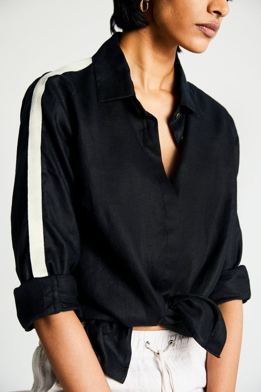 The Weekday Shirt by Reistor with Black, Casual Wear, Hemp, Hemp Noir by Reistor, Natural, Regular Fit, Shirts, Solids, Tops, Womenswear at Kamakhyaa for sustainable fashion