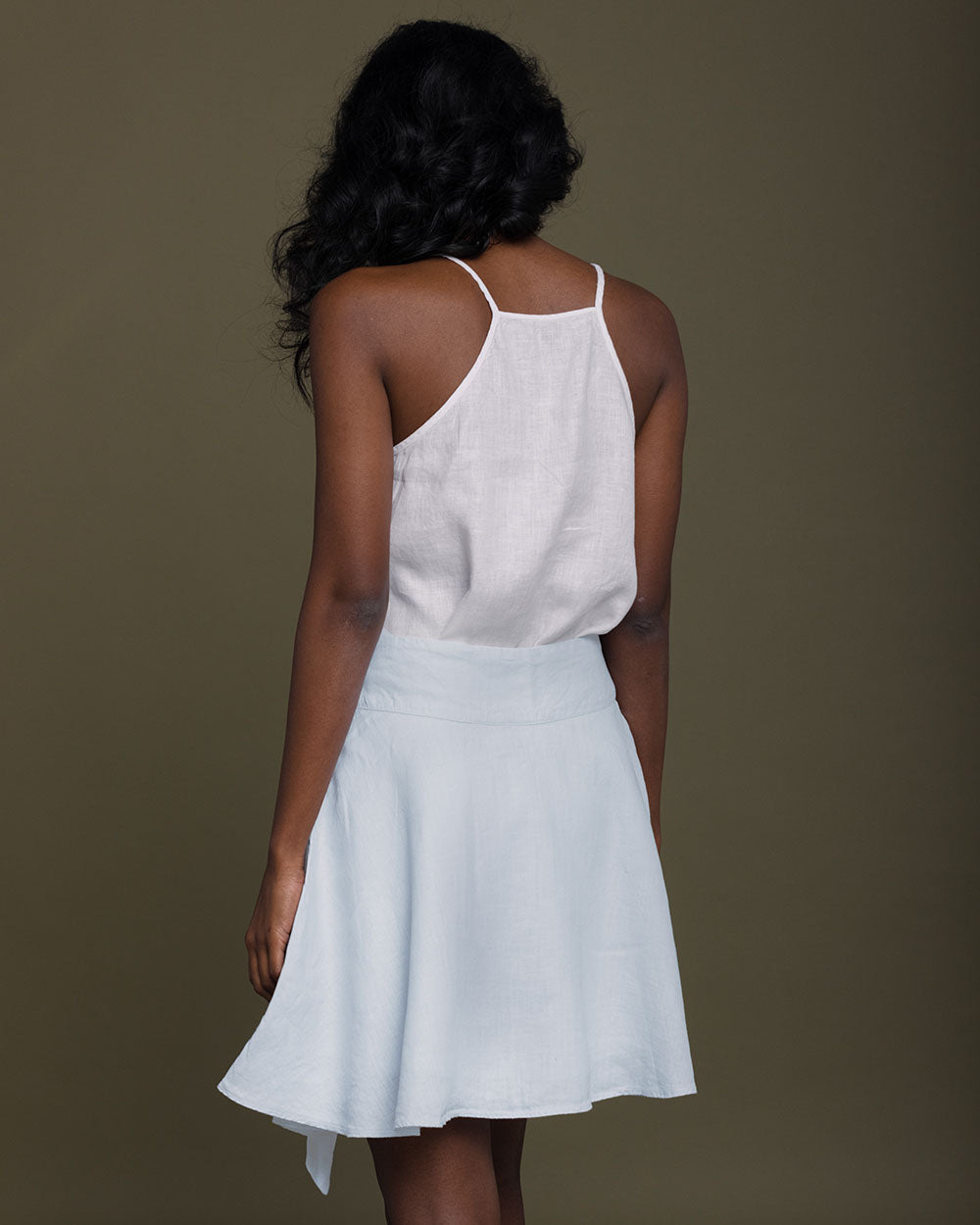 Sand In My Toes Skirt - Summer Blue by Reistor with Blue, Casual Wear, Embroidered, Hemp, Hemp by Reistor, Natural, Skirts, Womenswear at Kamakhyaa for sustainable fashion