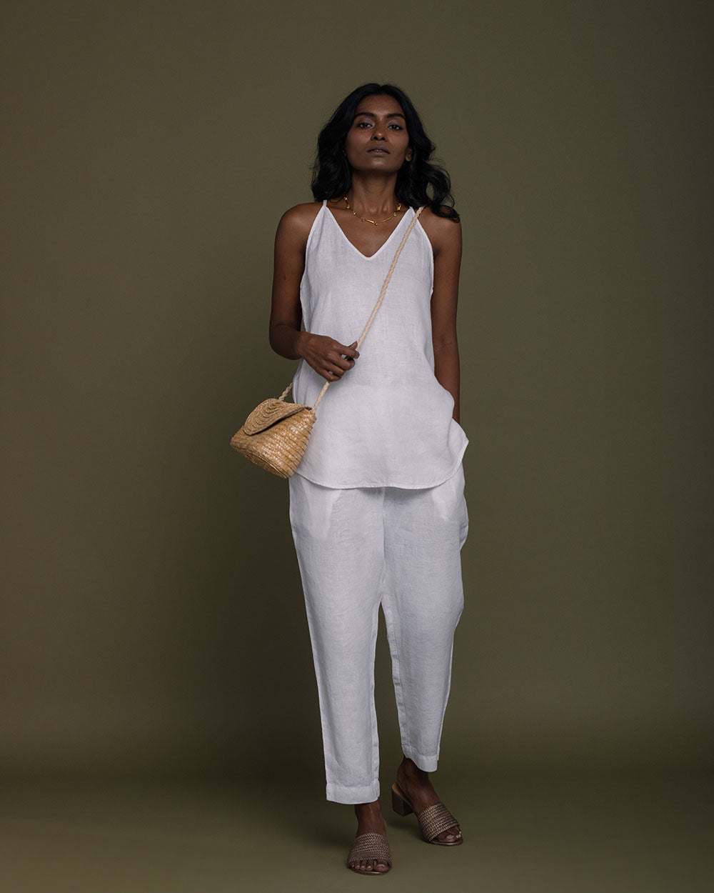 Blankets On The Beach Pants - Coconut White by Reistor with Fitted At Waist, Hemp, Hemp by Reistor, Natural, Office Wear, Pants, Solids, White, Womenswear at Kamakhyaa for sustainable fashion