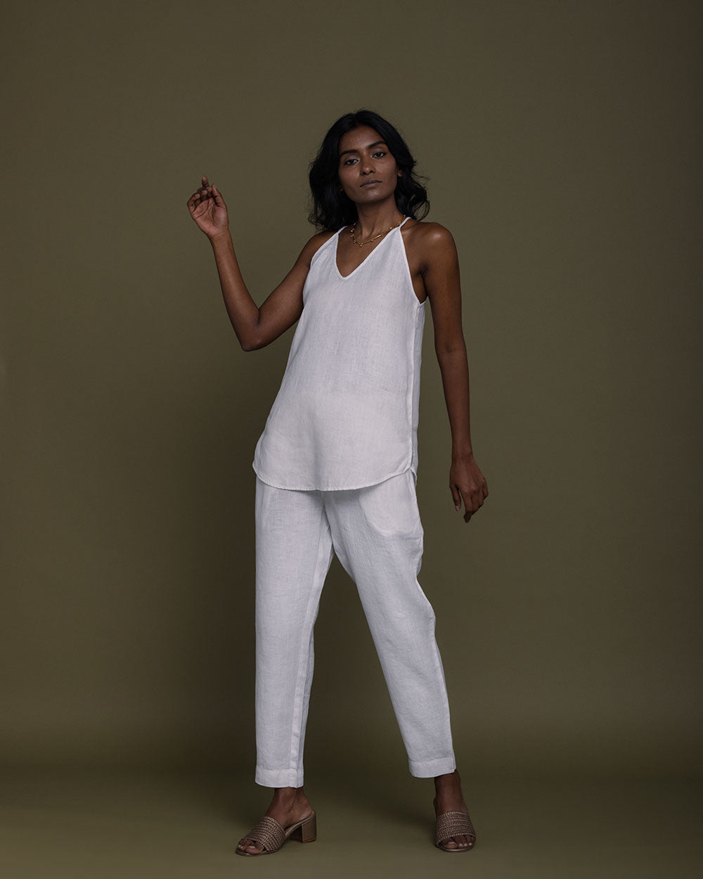 Blankets On The Beach Pants - Coconut White by Reistor with Fitted At Waist, Hemp, Hemp by Reistor, Natural, Office Wear, Pants, Solids, White, Womenswear at Kamakhyaa for sustainable fashion