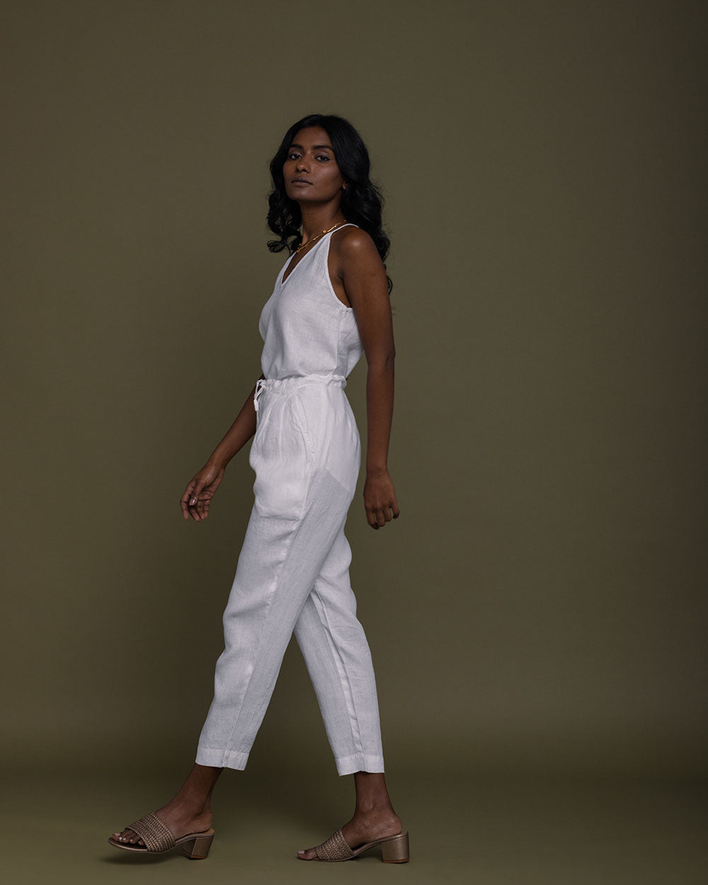 Blankets On The Beach Pants - Coconut White by Reistor with Fitted At Waist, Hemp, Hemp by Reistor, Natural, Office Wear, Pants, Solids, White, Womenswear at Kamakhyaa for sustainable fashion