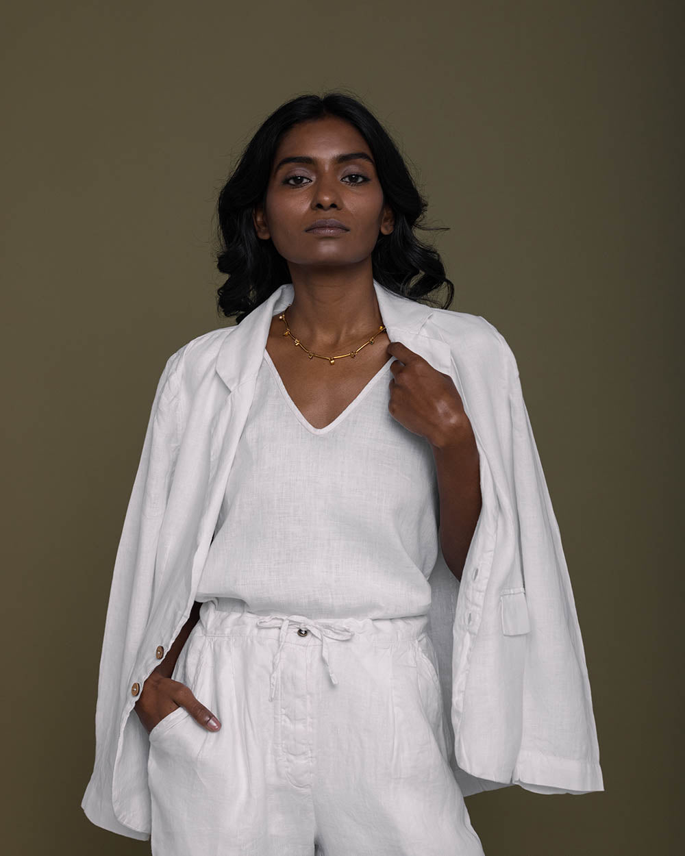 The She’S Everything Blazer - Coconut White by Reistor with Blazers, Casual Wear, Hemp, Hemp by Reistor, Natural, Office Wear, Solids, White, Womenswear at Kamakhyaa for sustainable fashion