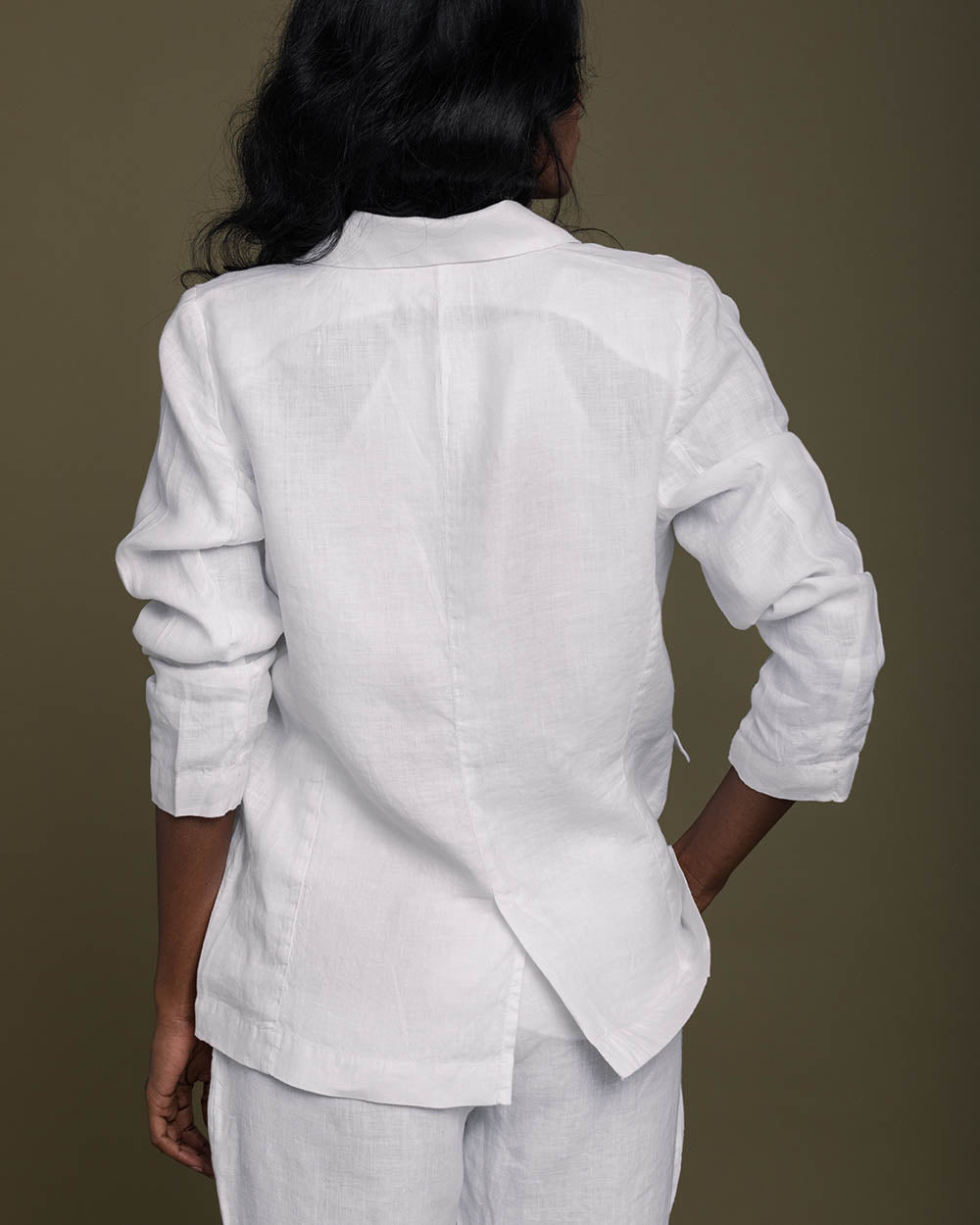 The She’S Everything Blazer - Coconut White by Reistor with Blazers, Casual Wear, Hemp, Hemp by Reistor, Natural, Office Wear, Solids, White, Womenswear at Kamakhyaa for sustainable fashion