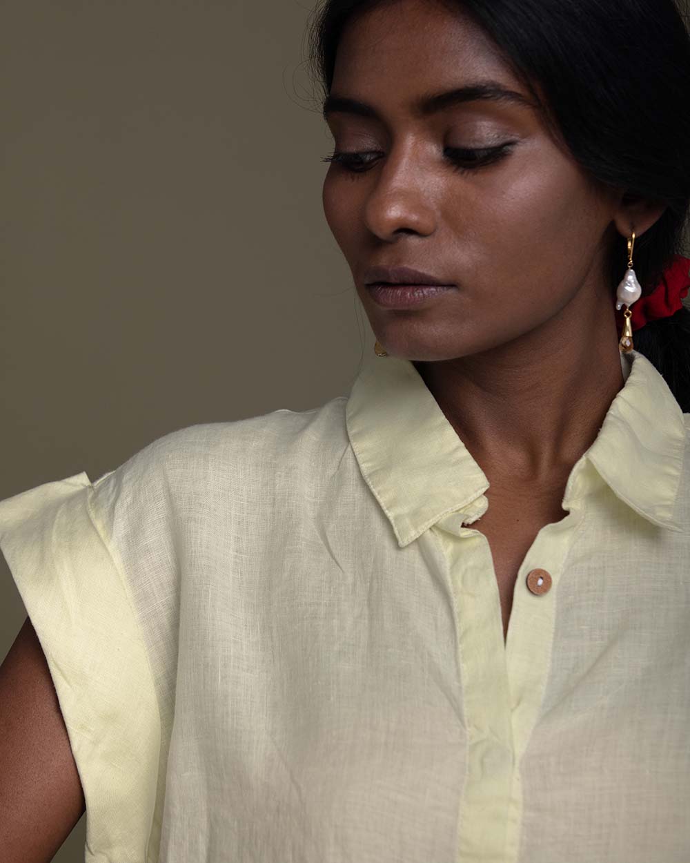 Chasing Daydreams Shirt - Butter Lemon by Reistor with Casual Wear, Hemp, Hemp by Reistor, Natural, Office Wear, Shirts, Solids, Tops, Womenswear, Yellow at Kamakhyaa for sustainable fashion