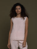 Desert Road Trip Top - Ice Pink by Reistor with Casual Wear, Embroidered, Hemp, Hemp by Reistor, Natural, Pink, Regular Fit, T-Shirts, Tops, Womenswear at Kamakhyaa for sustainable fashion