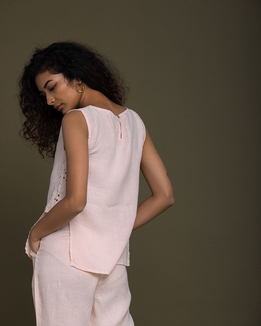 Desert Road Trip Top - Ice Pink by Reistor with Casual Wear, Embroidered, Hemp, Hemp by Reistor, Natural, Pink, Regular Fit, T-Shirts, Tops, Womenswear at Kamakhyaa for sustainable fashion