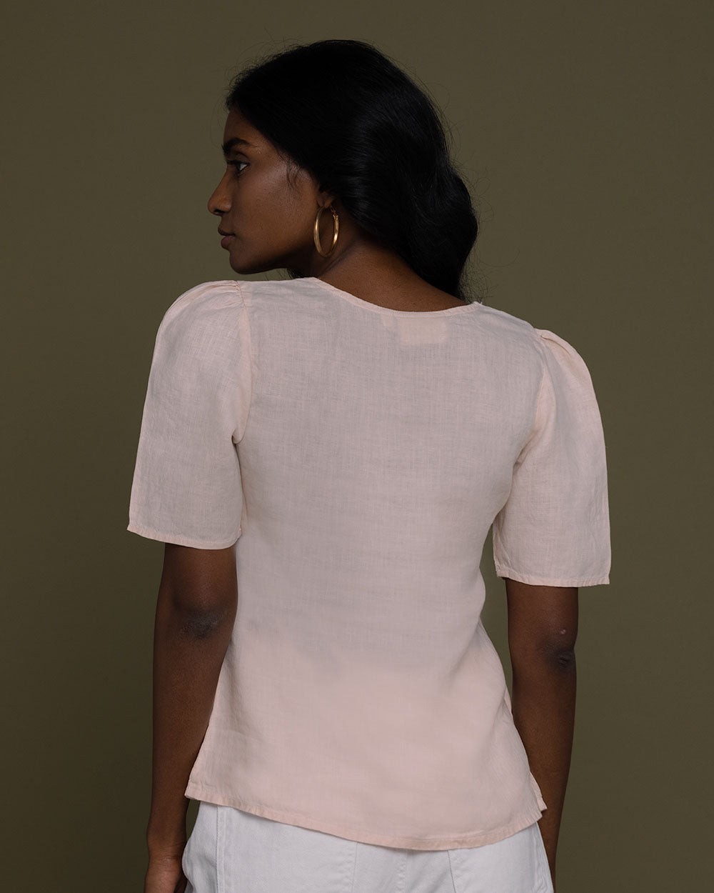 Cherry Chapstick Kisses Top - Ice Pink by Reistor with Hemp, Hemp by Reistor, Natural, Pink, Solids, Tops, Womenswear at Kamakhyaa for sustainable fashion