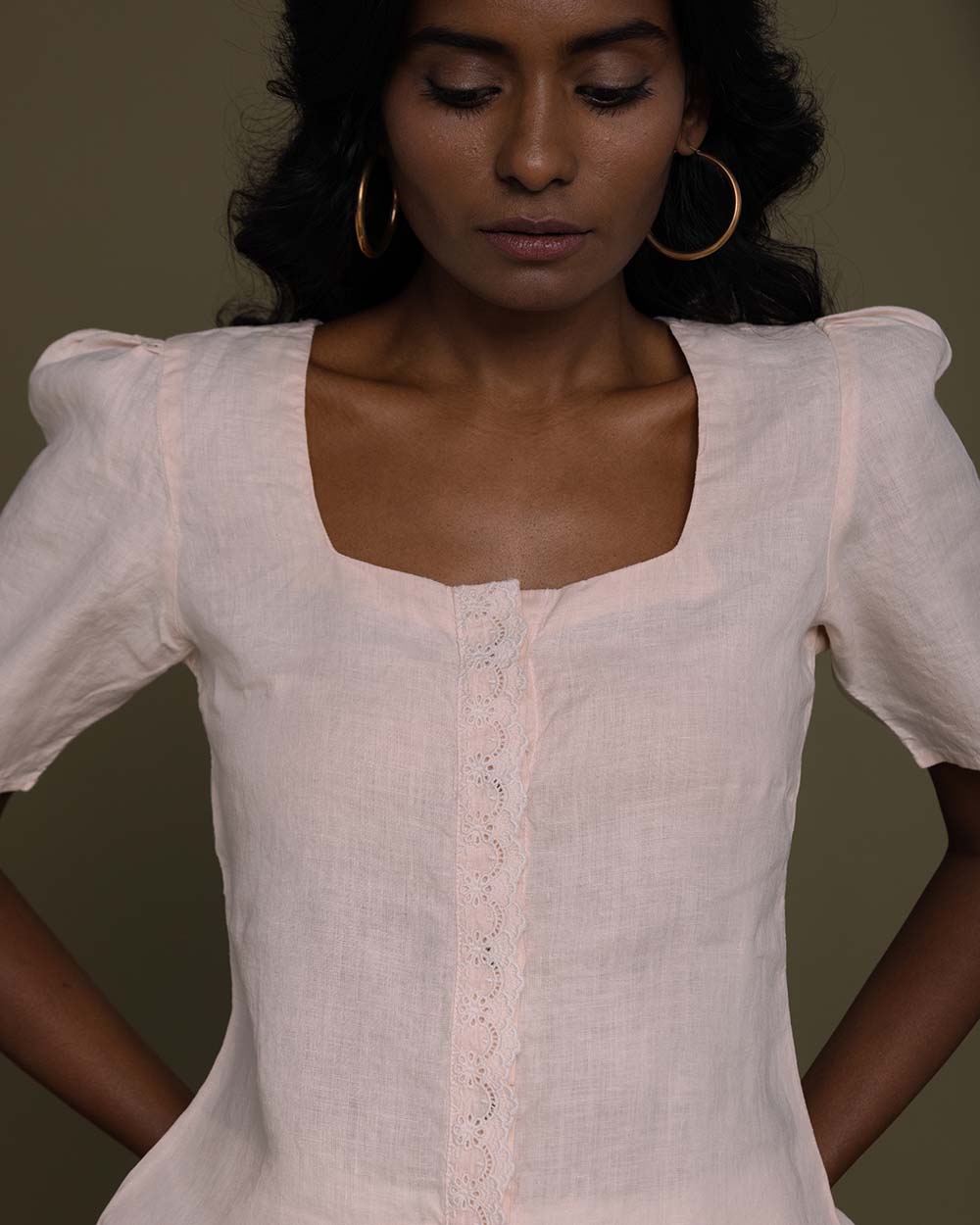 Cherry Chapstick Kisses Top - Ice Pink by Reistor with Hemp, Hemp by Reistor, Natural, Pink, Solids, Tops, Womenswear at Kamakhyaa for sustainable fashion