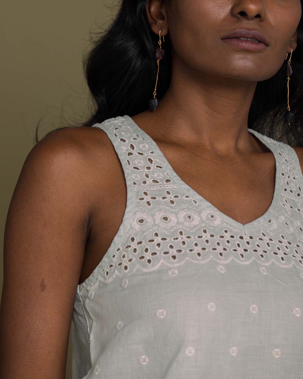 The Beach Shack Shirt - Sage Mint by Reistor with Casual Wear, Embroidered, Hemp, Hemp by Reistor, Natural, Pink, Solid Selfmade, Tops, Womenswear at Kamakhyaa for sustainable fashion