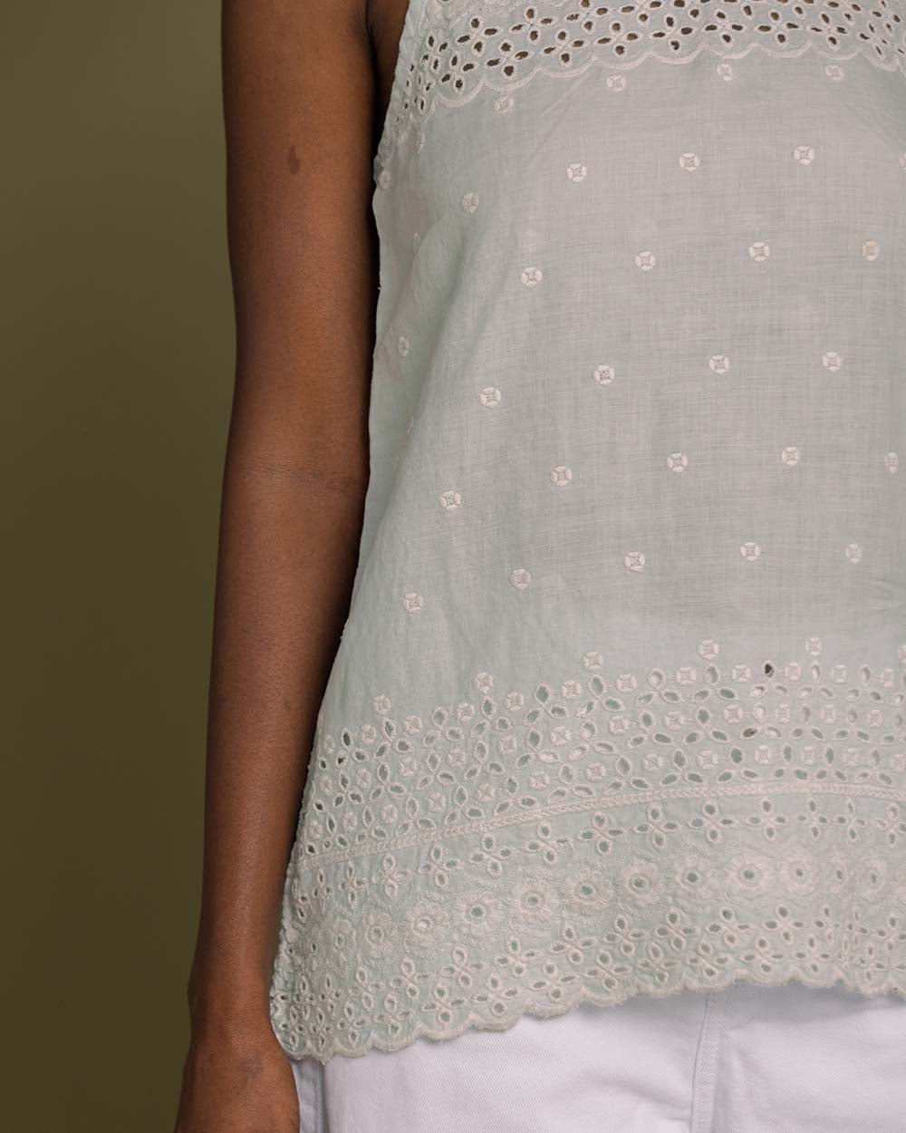 The Beach Shack Shirt - Sage Mint by Reistor with Casual Wear, Embroidered, Hemp, Hemp by Reistor, Natural, Pink, Solid Selfmade, Tops, Womenswear at Kamakhyaa for sustainable fashion