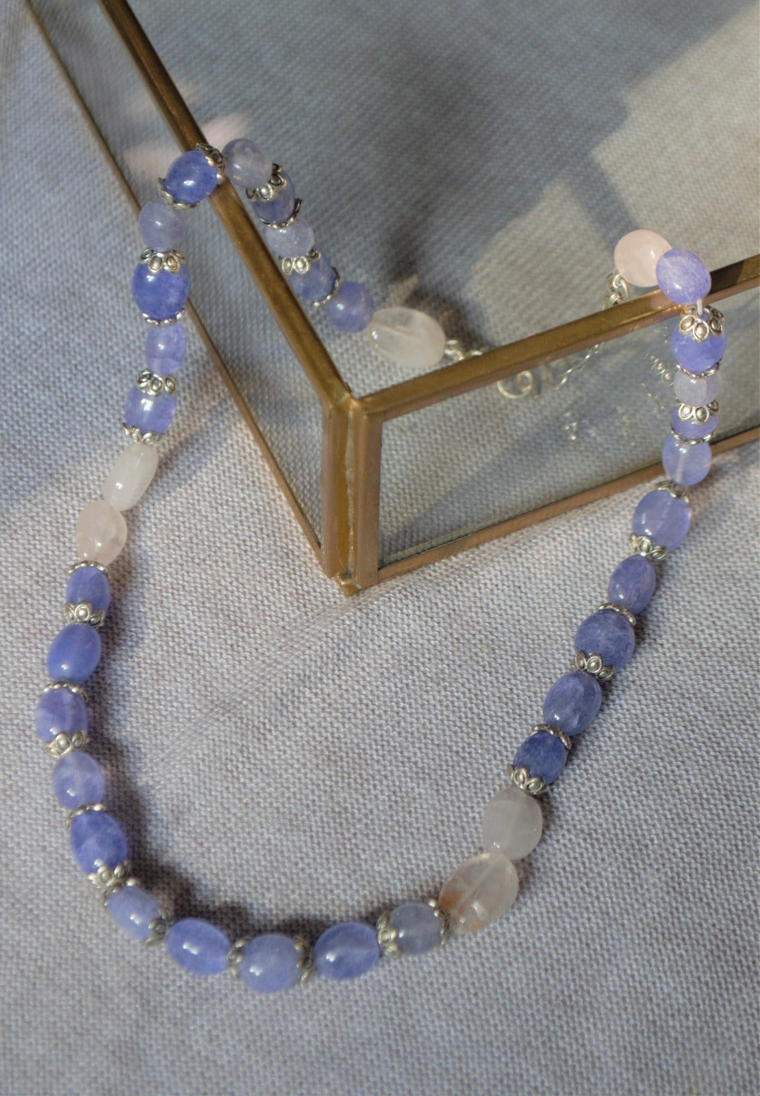 Violet quartz necklace with silver accents Neck Pieces Necklaces House Of Heer Kamakhyaa