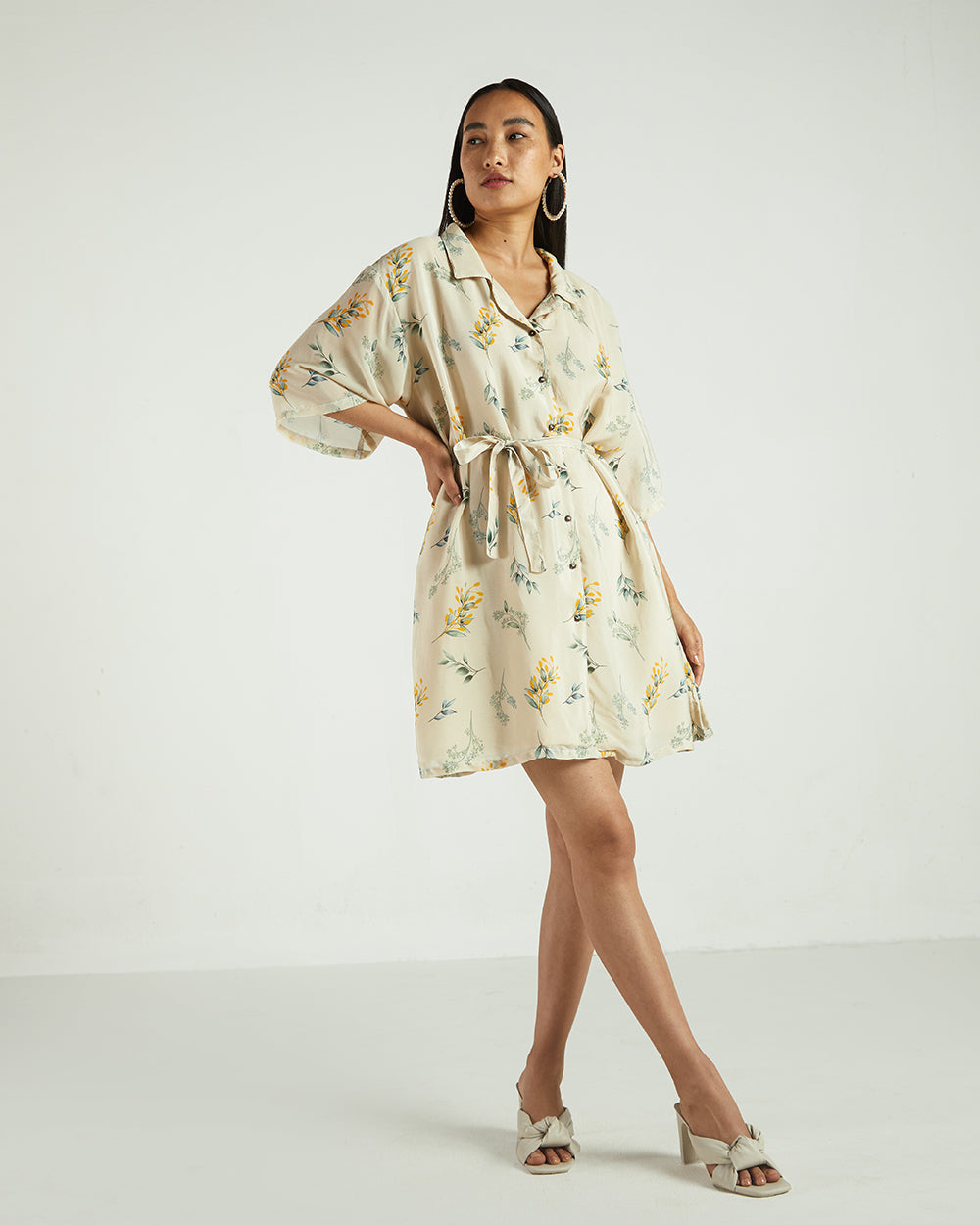 White Boxy Shirt Dress by Reistor with A Summer Situation by Reistor, Bemberg, Casual Wear, FB ADS JUNE, Natural, Shirt Dresses, Shirts, Womenswear at Kamakhyaa for sustainable fashion