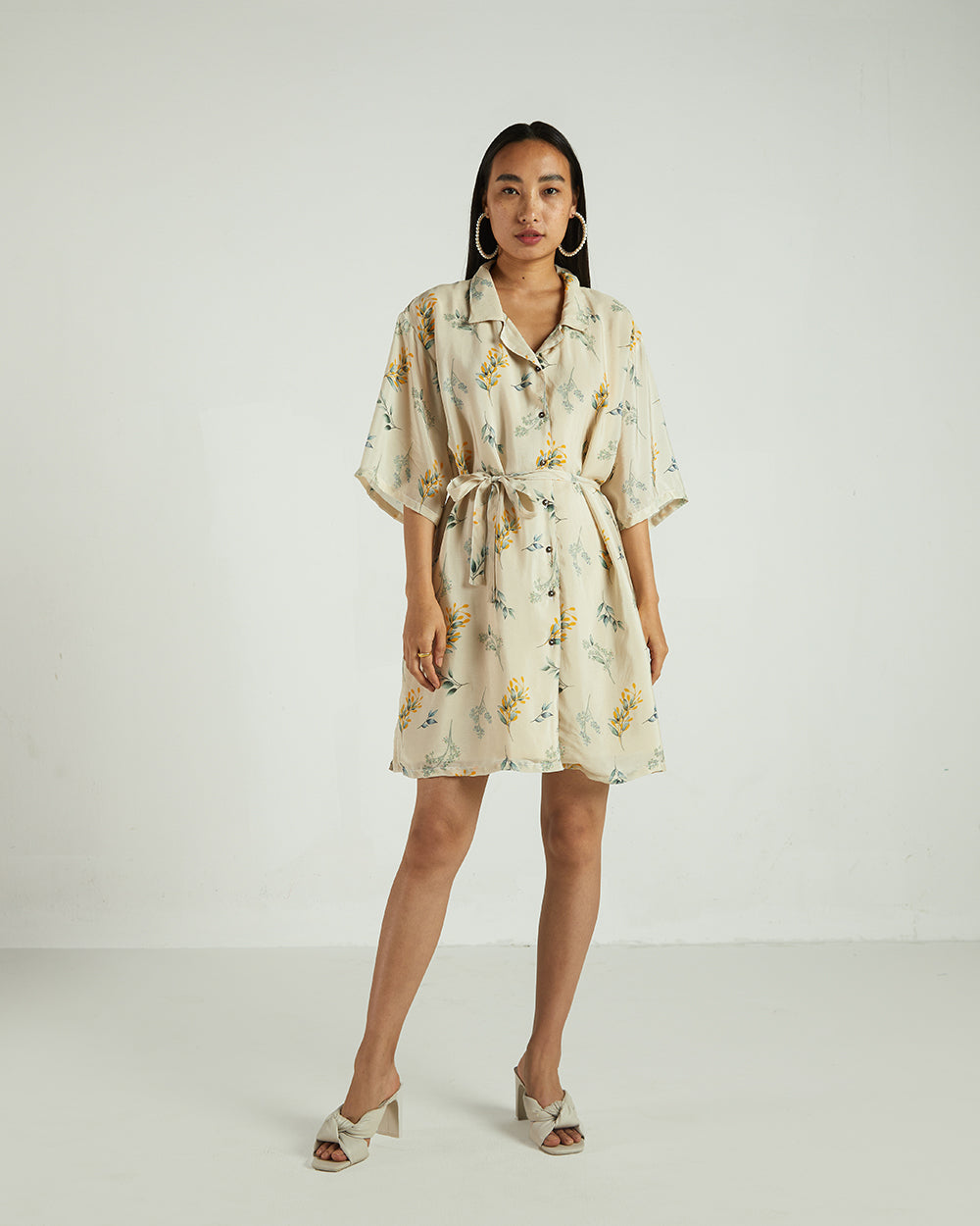 White Boxy Shirt Dress by Reistor with A Summer Situation by Reistor, Bemberg, Casual Wear, FB ADS JUNE, Natural, Shirt Dresses, Shirts, Womenswear at Kamakhyaa for sustainable fashion