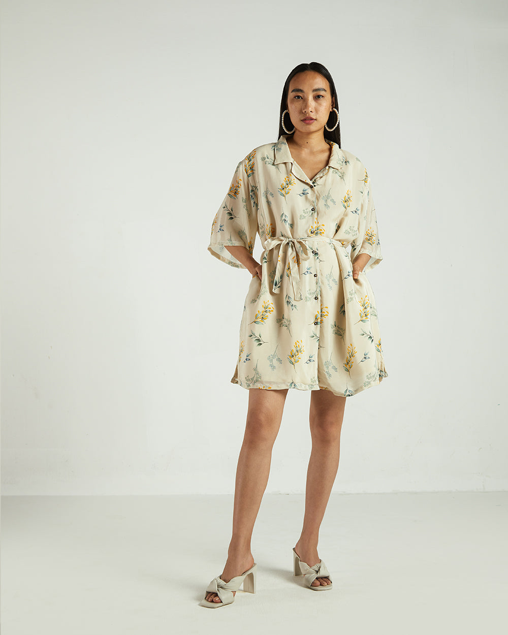White Boxy Shirt Dress by Reistor with A Summer Situation by Reistor, Bemberg, Casual Wear, FB ADS JUNE, Natural, Shirt Dresses, Shirts, Womenswear at Kamakhyaa for sustainable fashion