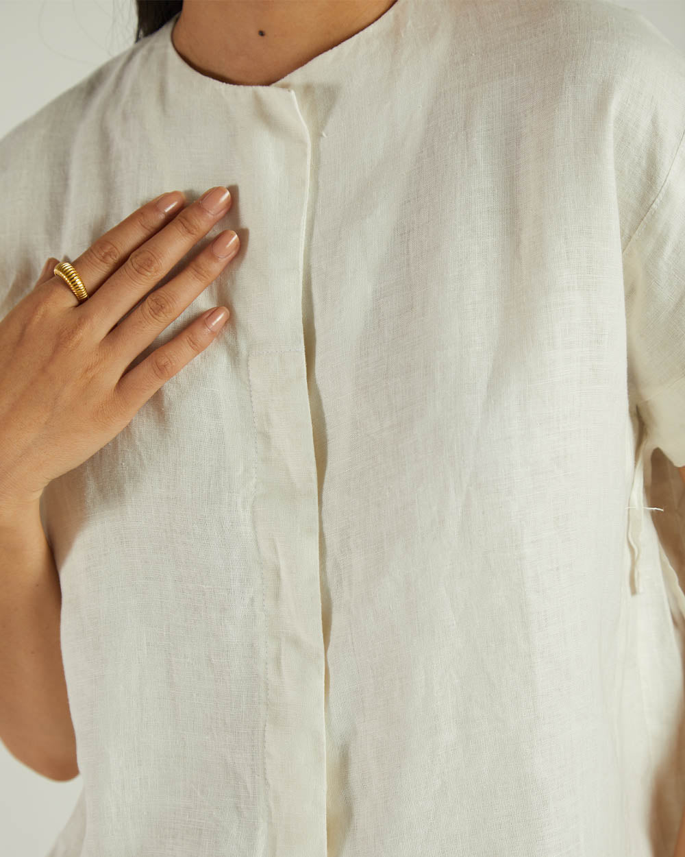 White Boxy Shirt by Reistor with Bemberg, Casual Wear, Earth by Reistor, Natural, Shirts, Solids, Tops, White, Womenswear at Kamakhyaa for sustainable fashion