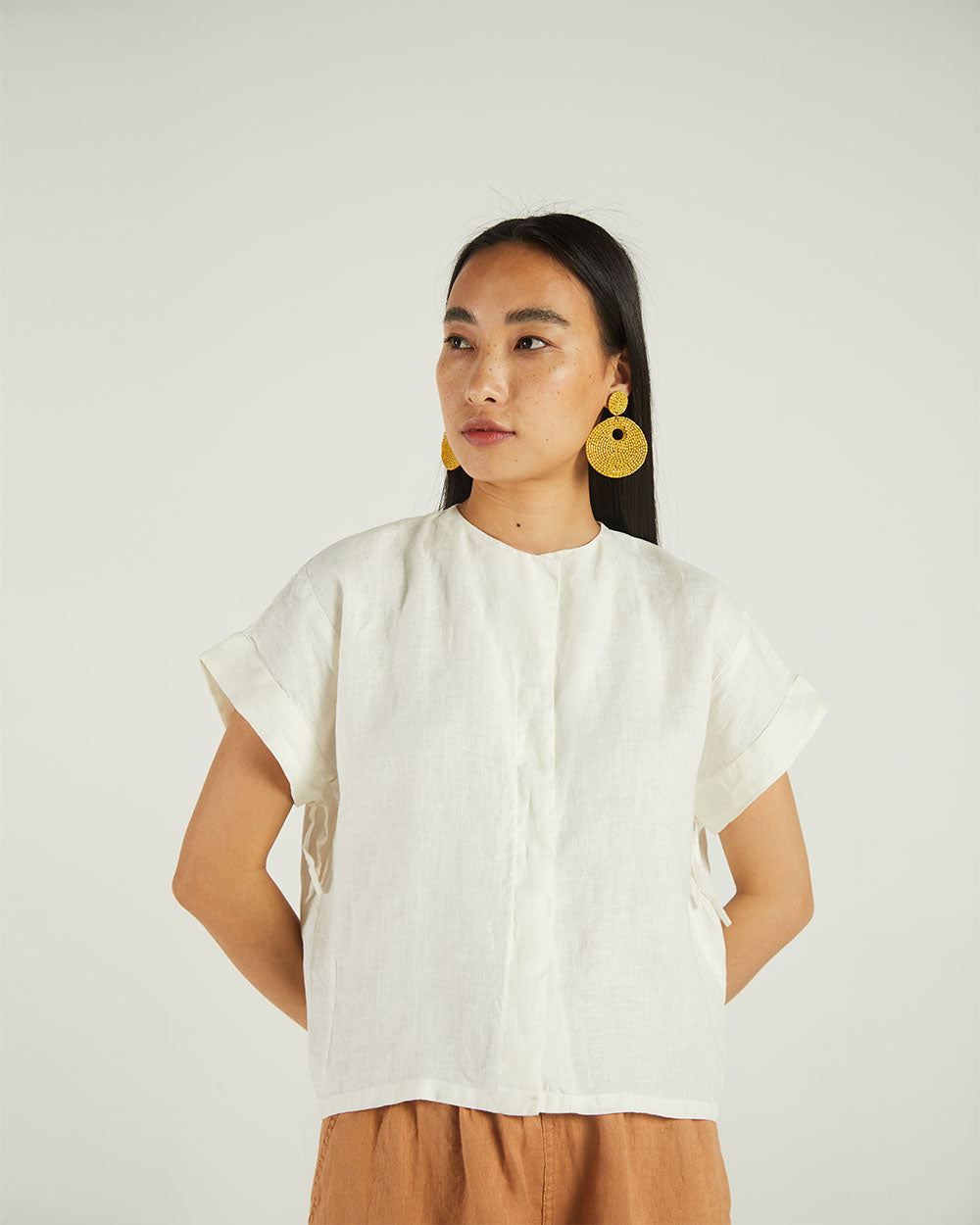 White Boxy Shirt by Reistor with Bemberg, Casual Wear, Earth by Reistor, Natural, Shirts, Solids, Tops, White, Womenswear at Kamakhyaa for sustainable fashion