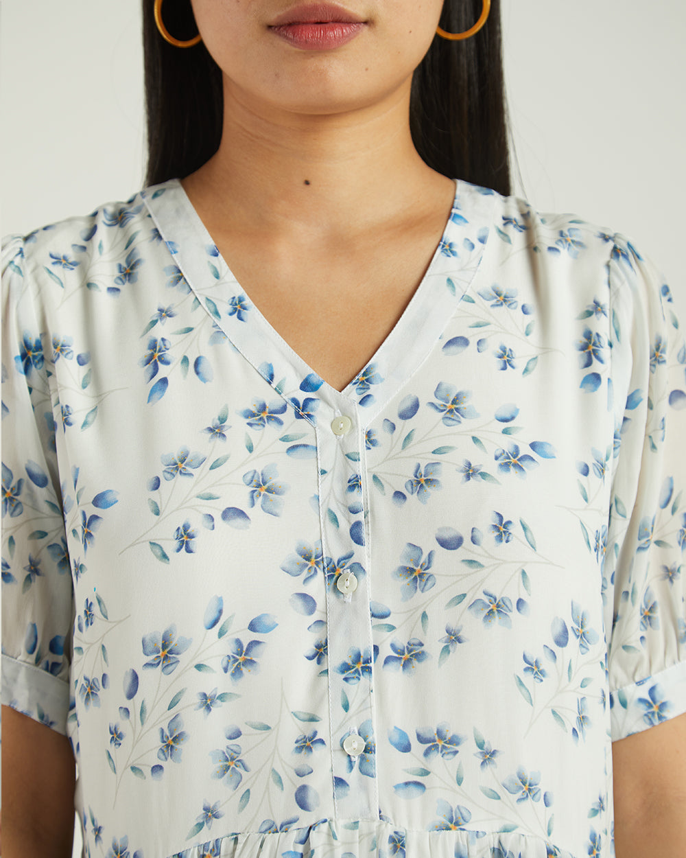 White Floral Dress by Reistor with A Summer Situation by Reistor, Bemberg, Blue, Casual Wear, FB ADS JUNE, Mini Dresses, Natural, Printed Selfsame, Prints, Womenswear at Kamakhyaa for sustainable fashion