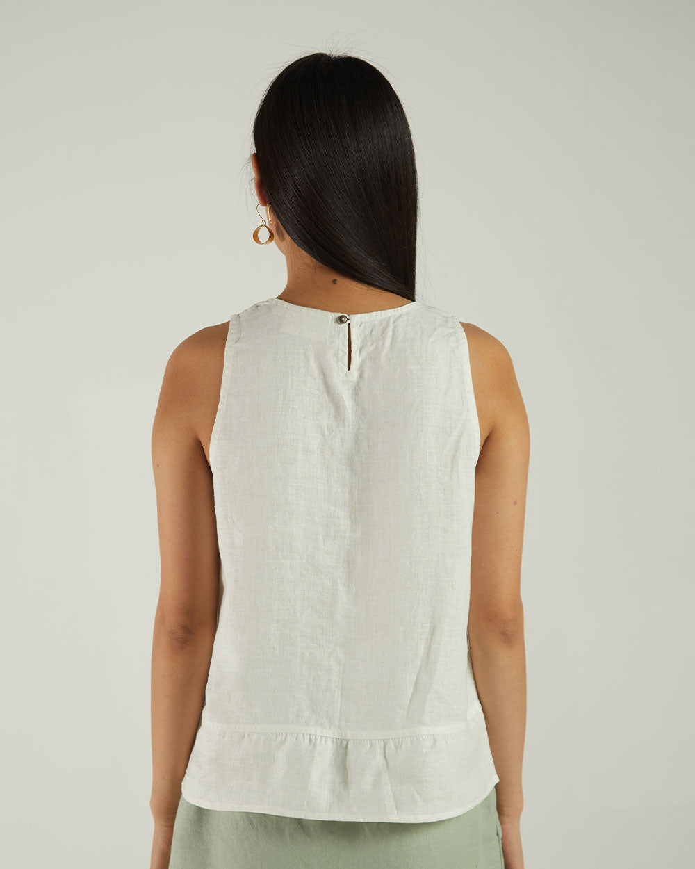 White Sleeveless Crop Top by Reistor with Bemberg, Casual Wear, Earth by Reistor, Natural, Sleeveless Tops, Solids, Tops, White, Womenswear at Kamakhyaa for sustainable fashion