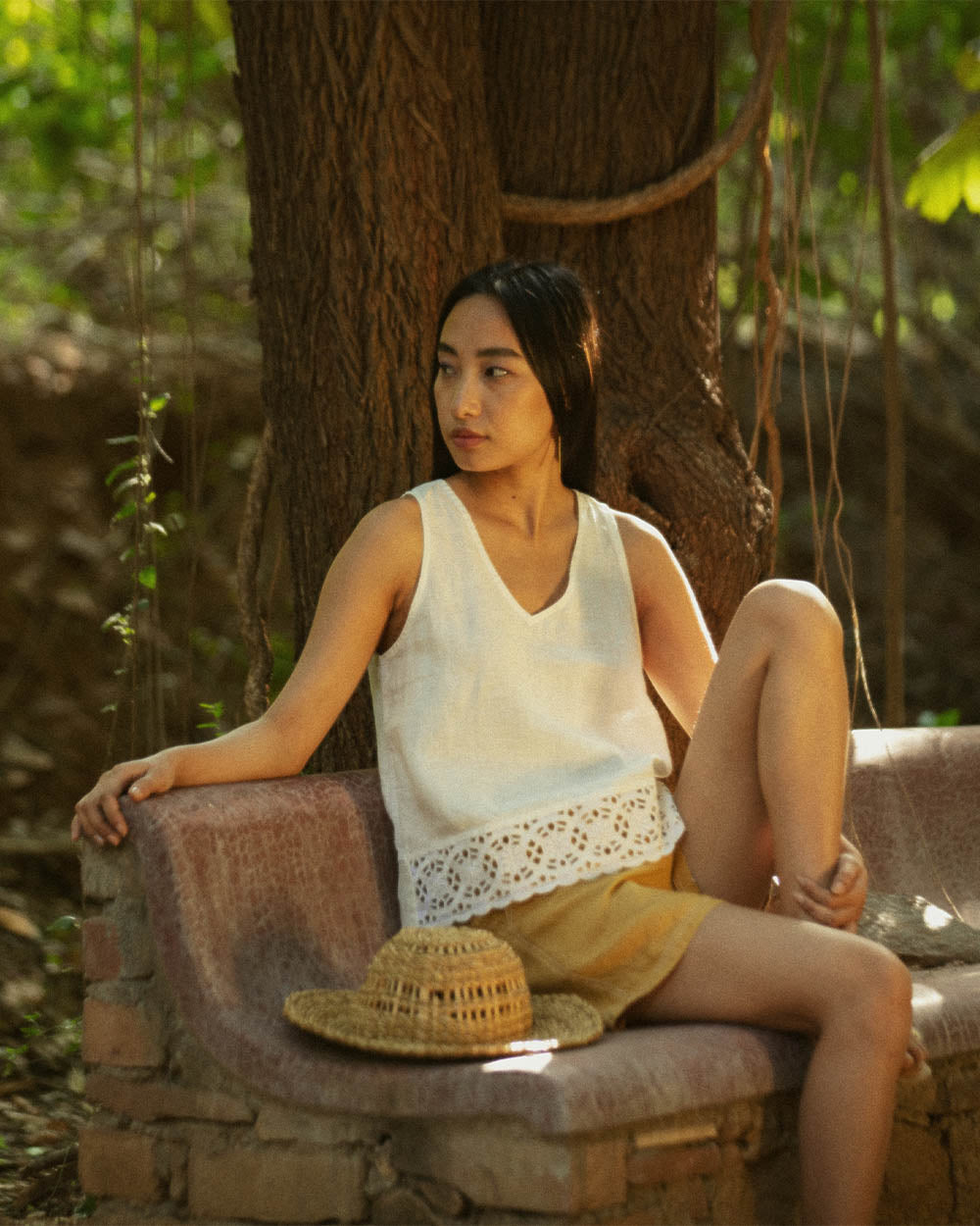White Sleeveless Crop Top by Reistor with Bemberg, Casual Wear, Earth by Reistor, Natural, Sleeveless Tops, Solids, Tops, White, Womenswear at Kamakhyaa for sustainable fashion