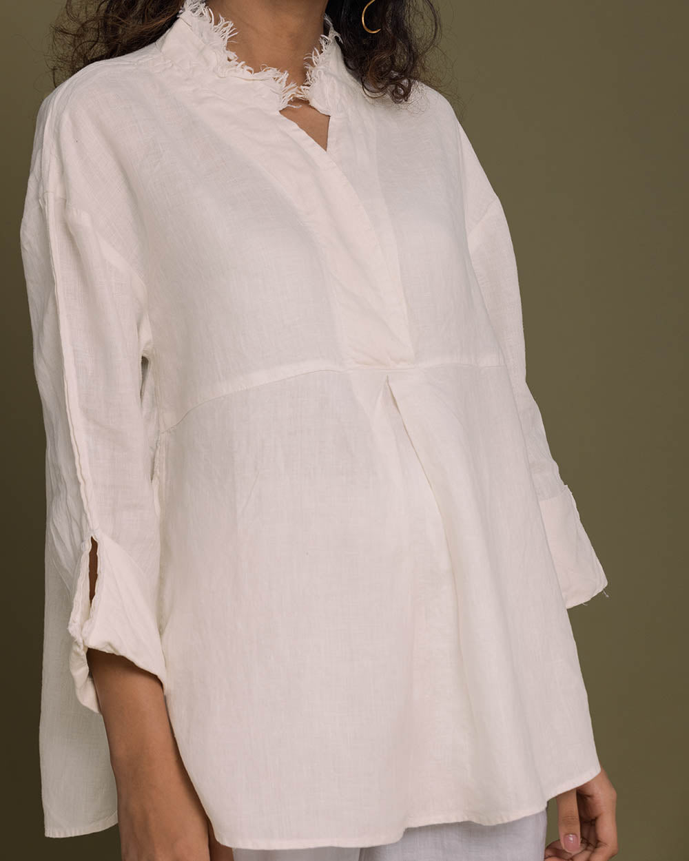 Women Are From Venus Shirt - Shell Off White by Reistor with Archived, Casual Wear, Hemp, Hemp by Reistor, Natural, Shirts, Solids, Tops, Tunic Tops, White, Womenswear at Kamakhyaa for sustainable fashion