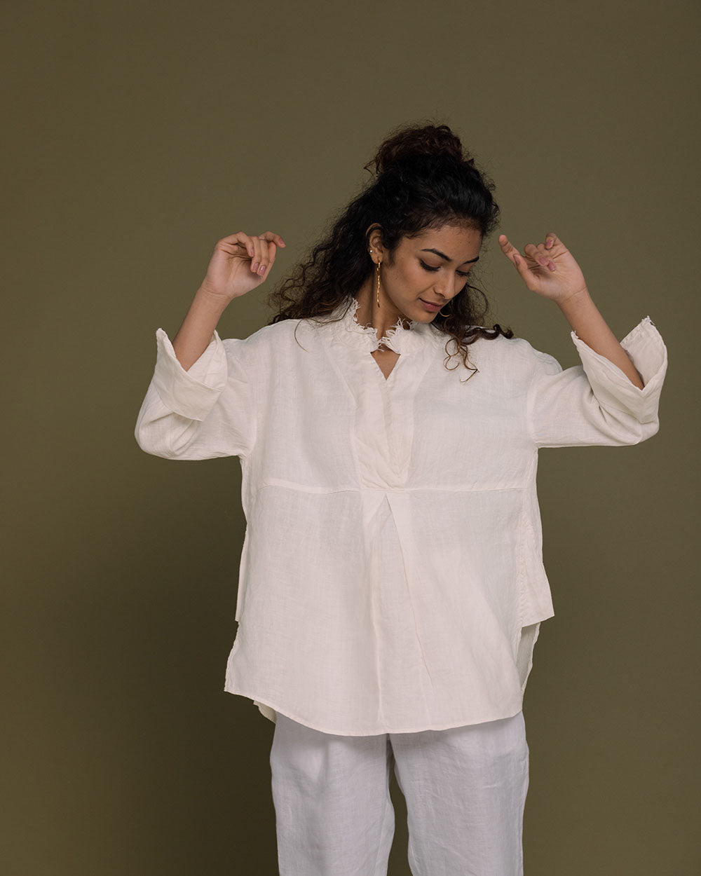 Women Are From Venus Shirt - Shell Off White by Reistor with Archived, Casual Wear, Hemp, Hemp by Reistor, Natural, Shirts, Solids, Tops, Tunic Tops, White, Womenswear at Kamakhyaa for sustainable fashion