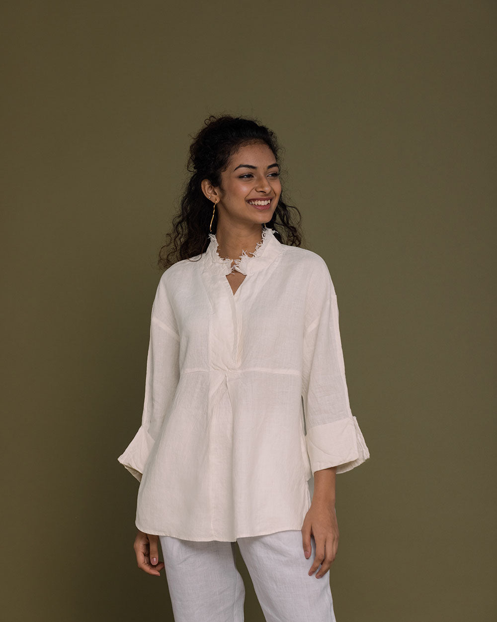 Women Are From Venus Shirt - Shell Off White by Reistor with Archived, Casual Wear, Hemp, Hemp by Reistor, Natural, Shirts, Solids, Tops, Tunic Tops, White, Womenswear at Kamakhyaa for sustainable fashion