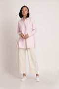 Pink Sora Beju Set by Itya with Co-ord Sets, Hand Spun Cotton, Handwoven cotton, Natural, Off-white, Office, Office Wear, Office Wear Co-ords, Pastel Perfect, Pastel Perfect by Itya, Pink, Plant Dye, Relaxed Fit, Solids, SS22, Womenswear at Kamakhyaa for sustainable fashion
