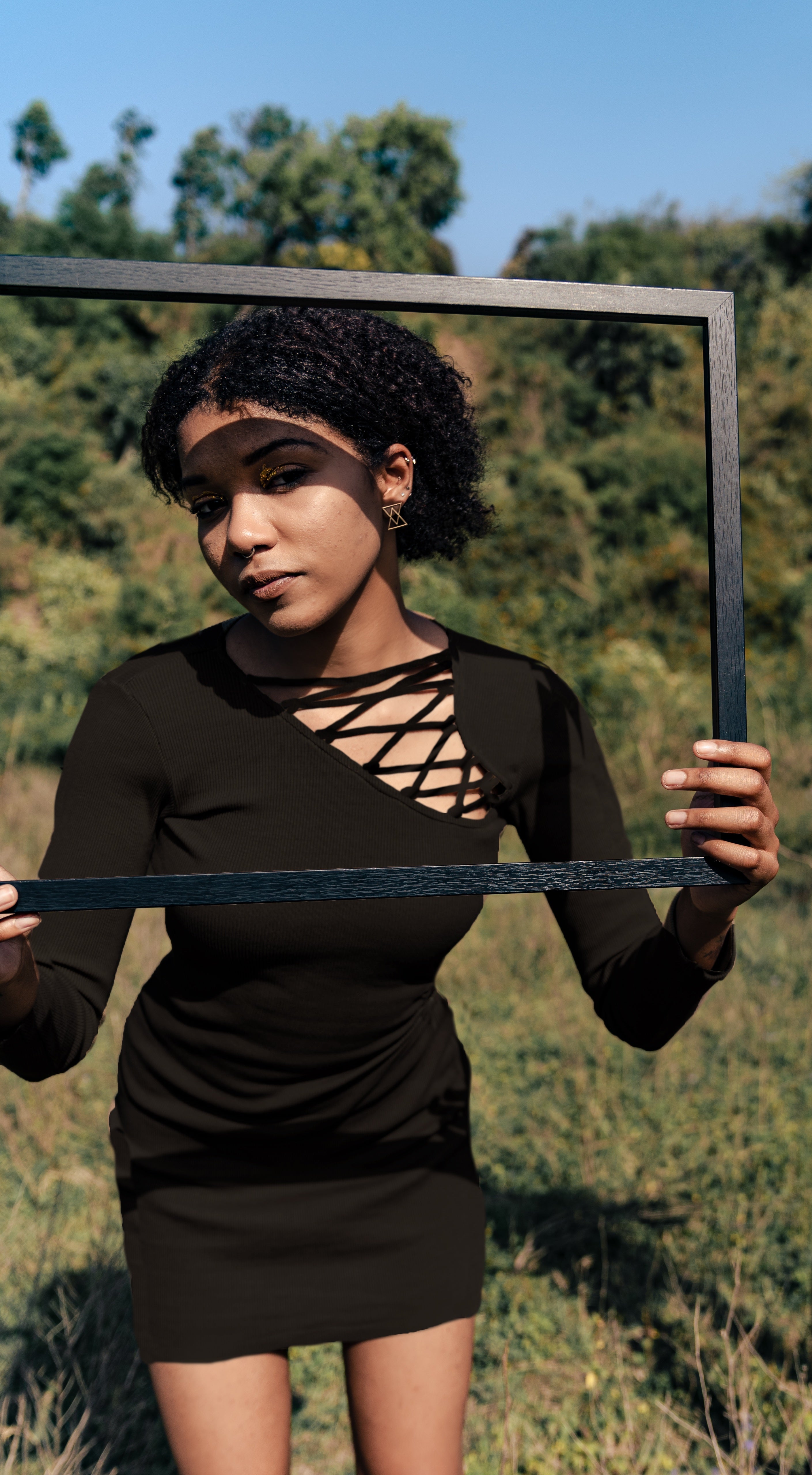 Black Solid Mini Dress by Meko Studio with Black, Cotton, Deadstock Fabrics, Evening Wear, July Sale, July Sale 2023, Lycra, Mini Dresses, Slim Fit, Solids, Verao by Meko Studio, Verao SS-22/23, Womenswear at Kamakhyaa for sustainable fashion