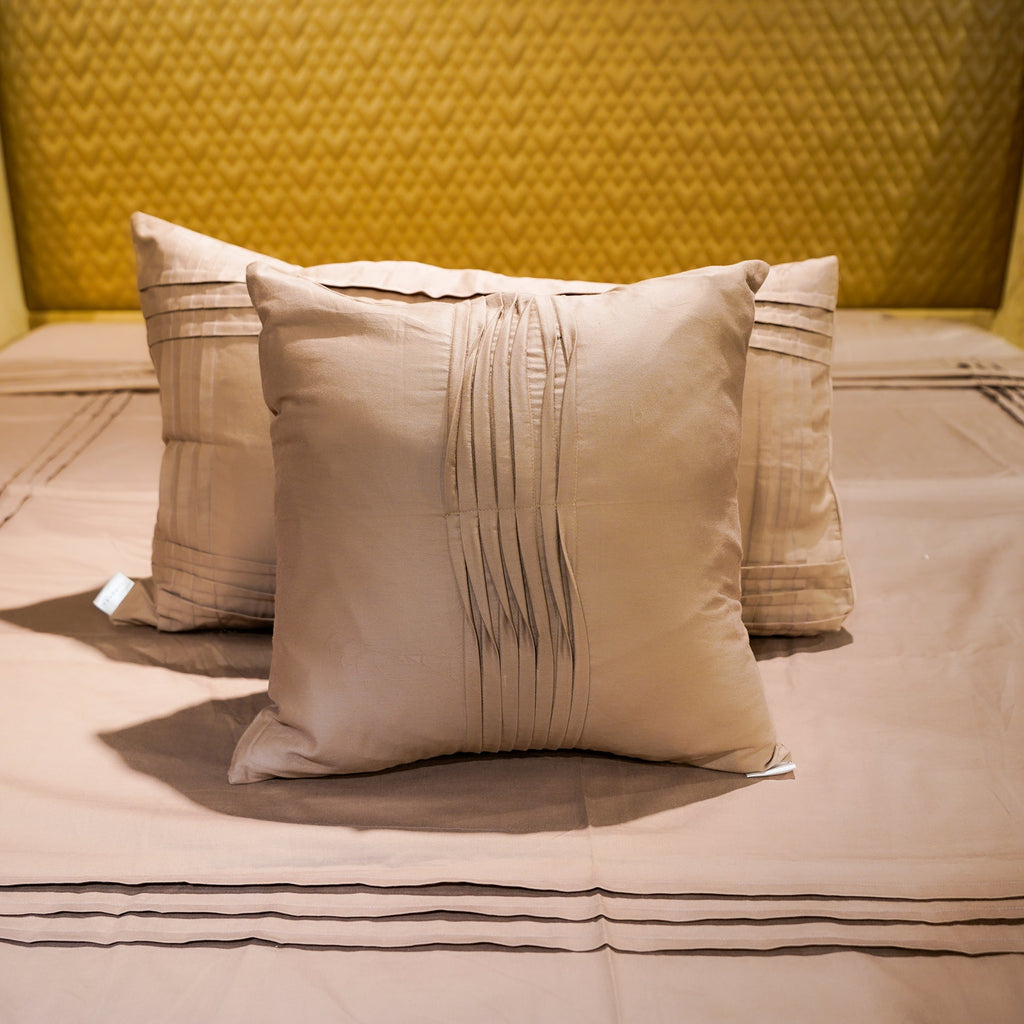 Mocha Bliss Classic Charm Cushion Cover by Aetherea with 100% Cotton, 300 TC, 500 TC, Coffee, Cushion covers, Plain, Solid at Kamakhyaa for sustainable fashion