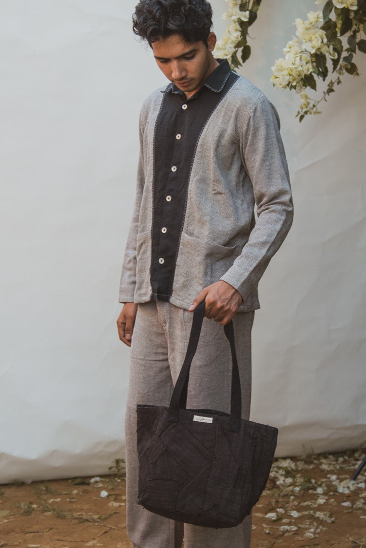 Carry-Some Tote Black by Lafaani with 100% pure cotton, Bags, Black, Casual Wear, Natural with azo free dyes, Organic, Regular Fit, Solids, Sonder, Sonder by Lafaani, Tote Bags at Kamakhyaa for sustainable fashion