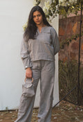 Pouch Bag by Lafaani with 100% pure cotton, Bags, Black, Casual Wear, Grey, Handbags, Natural with azo free dyes, Organic, Regular Fit, Solids, Sonder, Sonder by Lafaani at Kamakhyaa for sustainable fashion