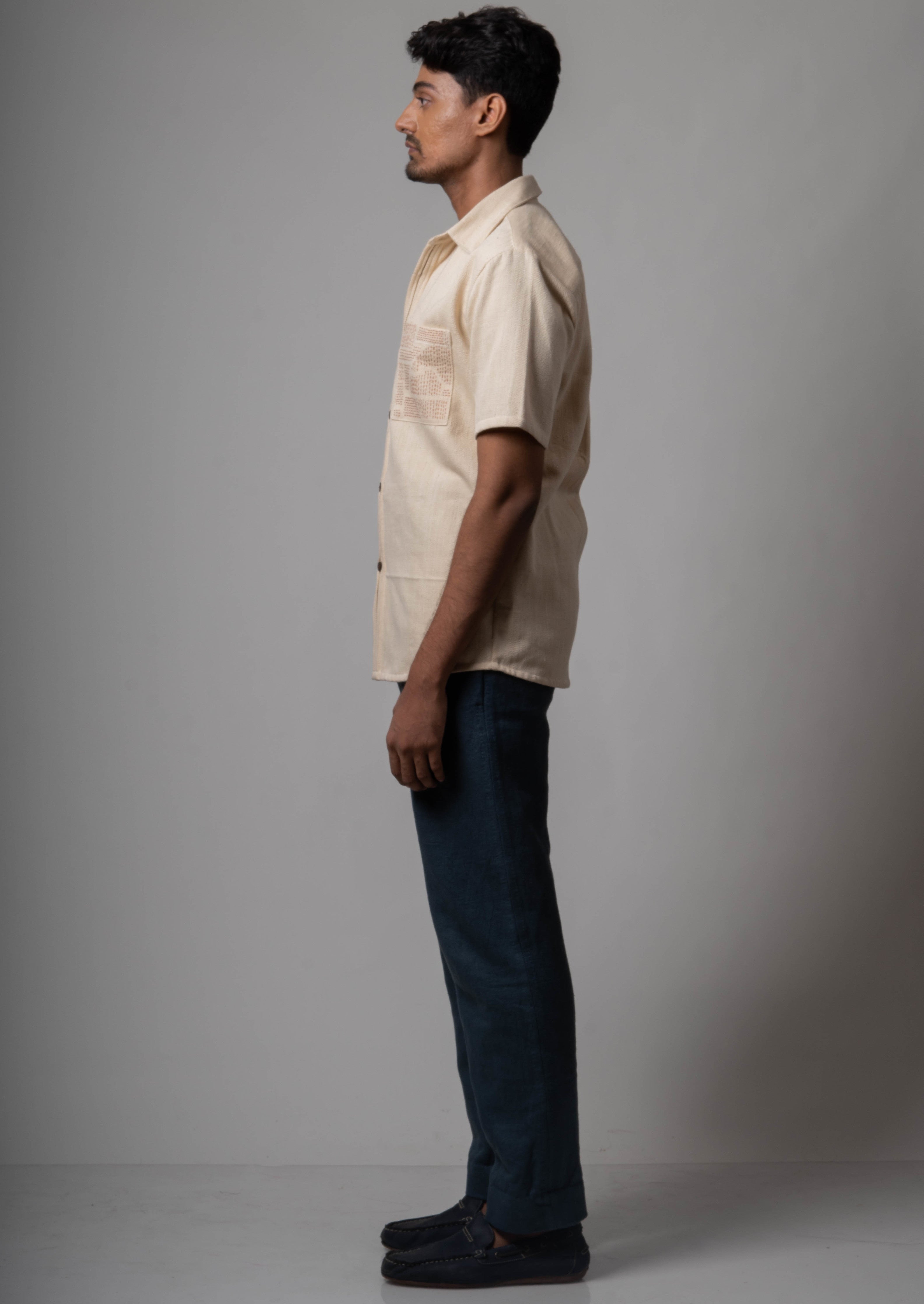 White Cotton Shirt by Lafaani with Casual Wear, Cotton, For Him, Menswear, Natural, Regular Fit, Shirts, Solids, The Way You Look by Lafaani, Tops, White at Kamakhyaa for sustainable fashion