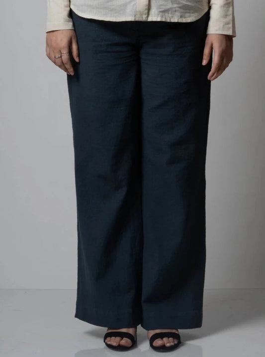 Charcoal Grey Cotton Pants by Lafaani with Black, Casual Wear, Cotton, Grey, Natural, Pants, Regular Fit, Solids, The Way You Look by Lafaani, Womenswear at Kamakhyaa for sustainable fashion