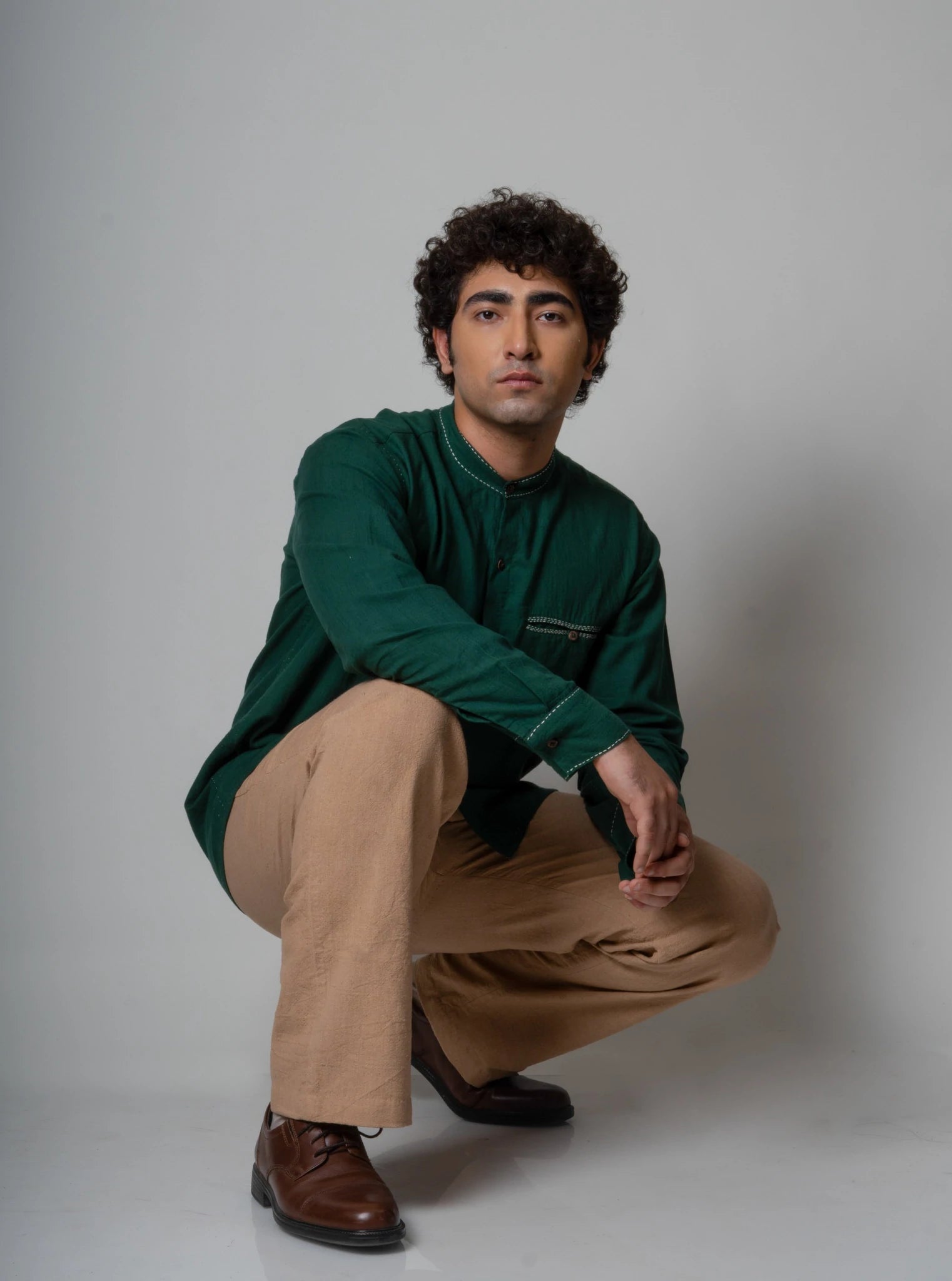 Beige Cotton Pants by Lafaani with Beige, Bottoms, Casual Wear, Cotton, For Him, Mens Bottom, Menswear, Natural, Pants, Regular Fit, Solids, The Way You Look by Lafaani at Kamakhyaa for sustainable fashion