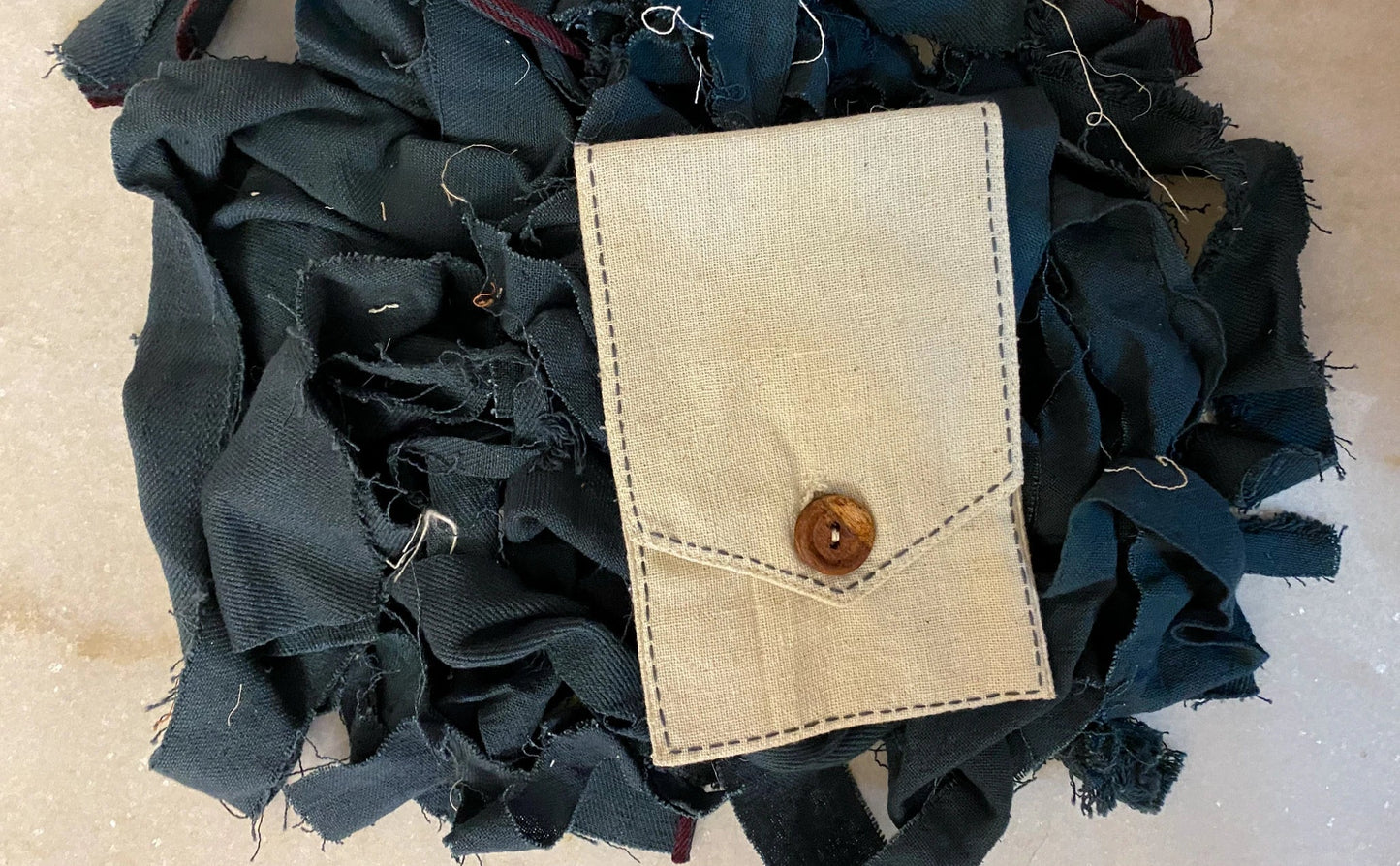 White/ Charcoal Grey/ Beige Upcycled Belt Bag by Lafaani with Add Ons, Bags, Belt Bags, Casual Wear, Free Size, Less than $50, Multicolor, Natural, Products less than $25, Solids, The Way You Look by Lafaani, Upcycled, Upcycled Cotton at Kamakhyaa for sustainable fashion