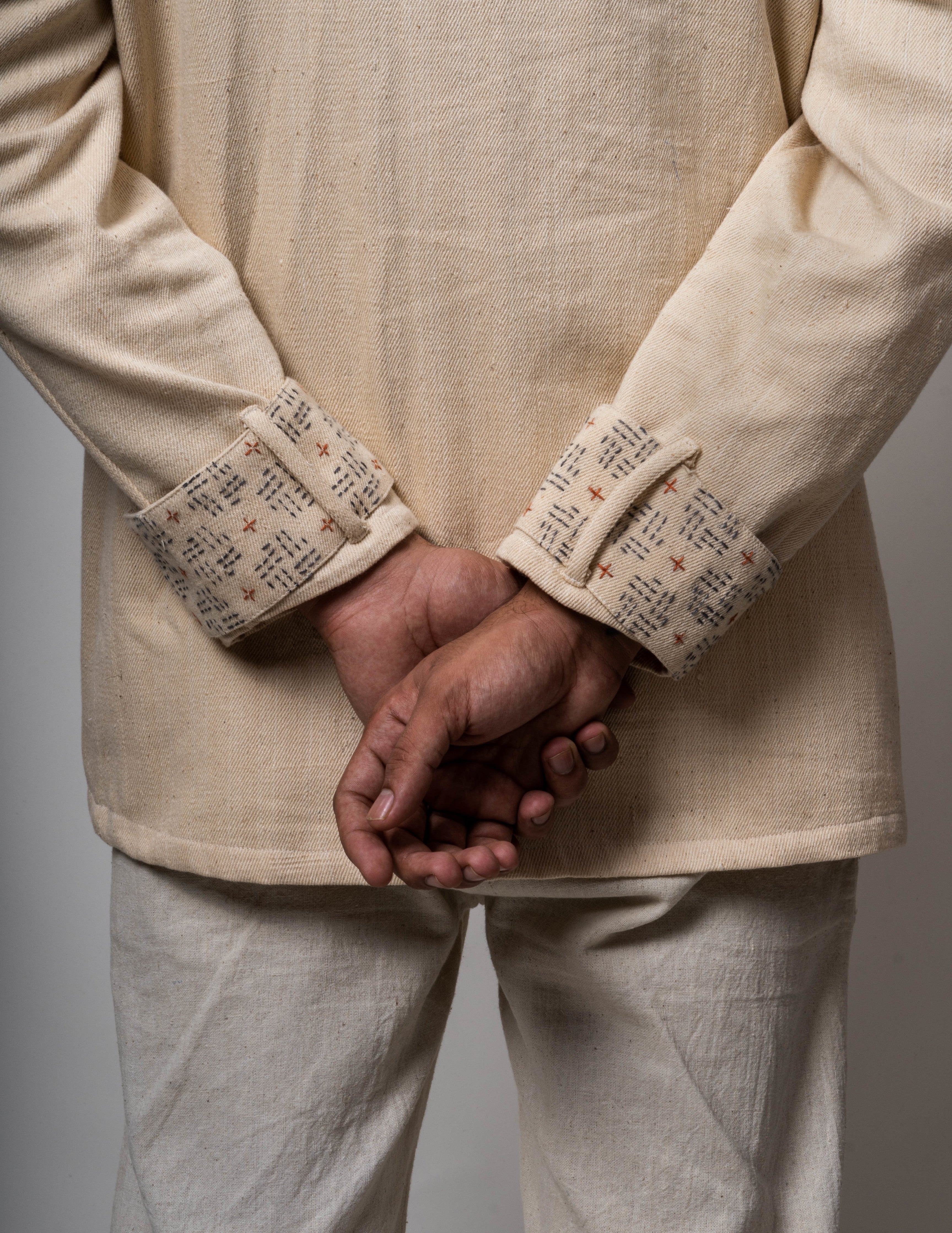 White Jacket by Lafaani with Casual Wear, Cotton, For Him, For Siblings, Jackets, Mens Overlay, Menswear, Natural, Regular Fit, Solids, The Way You Look by Lafaani, White at Kamakhyaa for sustainable fashion