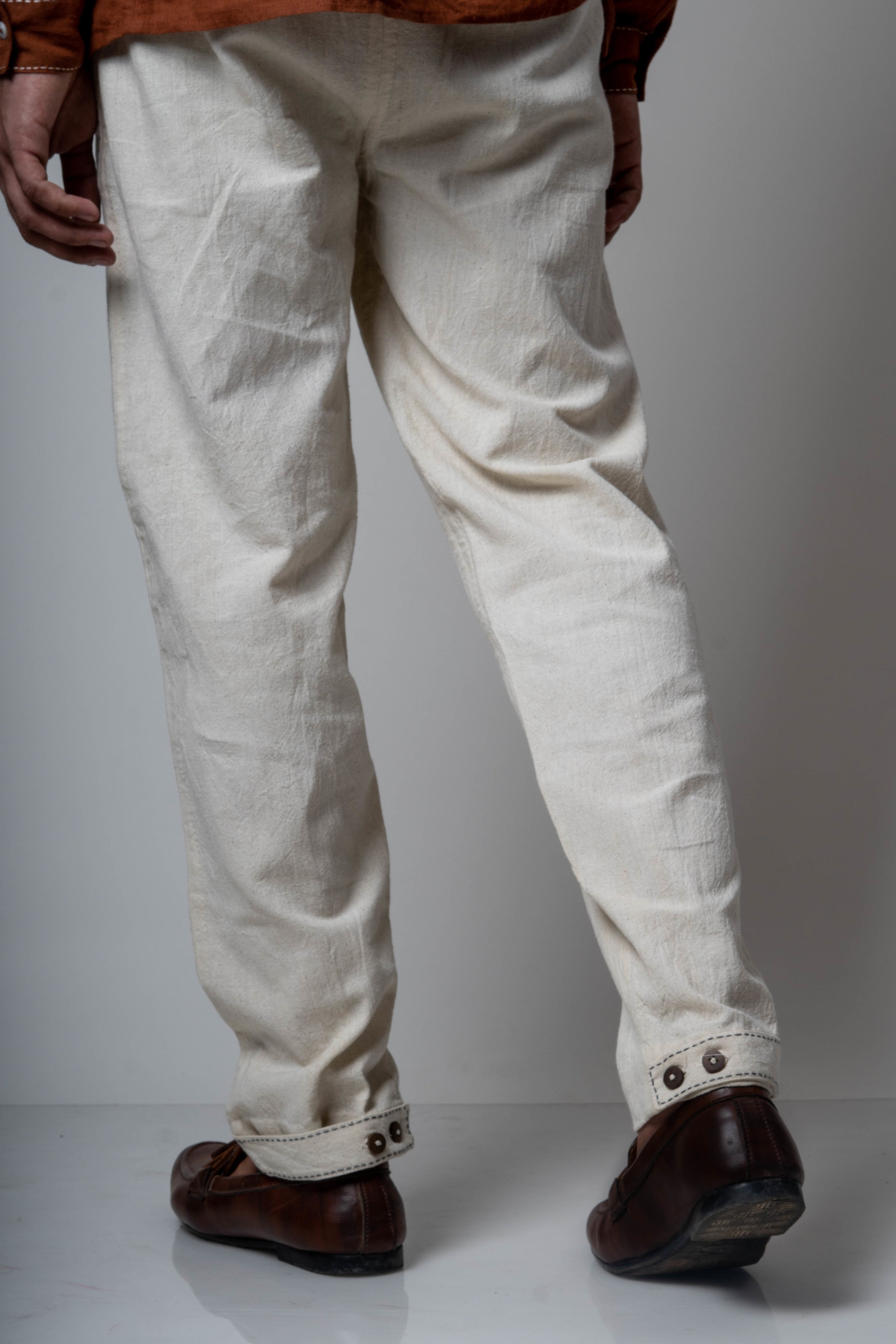 White Pants- Mens by Lafaani with Bottoms, Casual Wear, Cotton, For Him, Mens Bottom, Menswear, Natural, Pants, Regular Fit, Solids, The Way You Look by Lafaani, White at Kamakhyaa for sustainable fashion