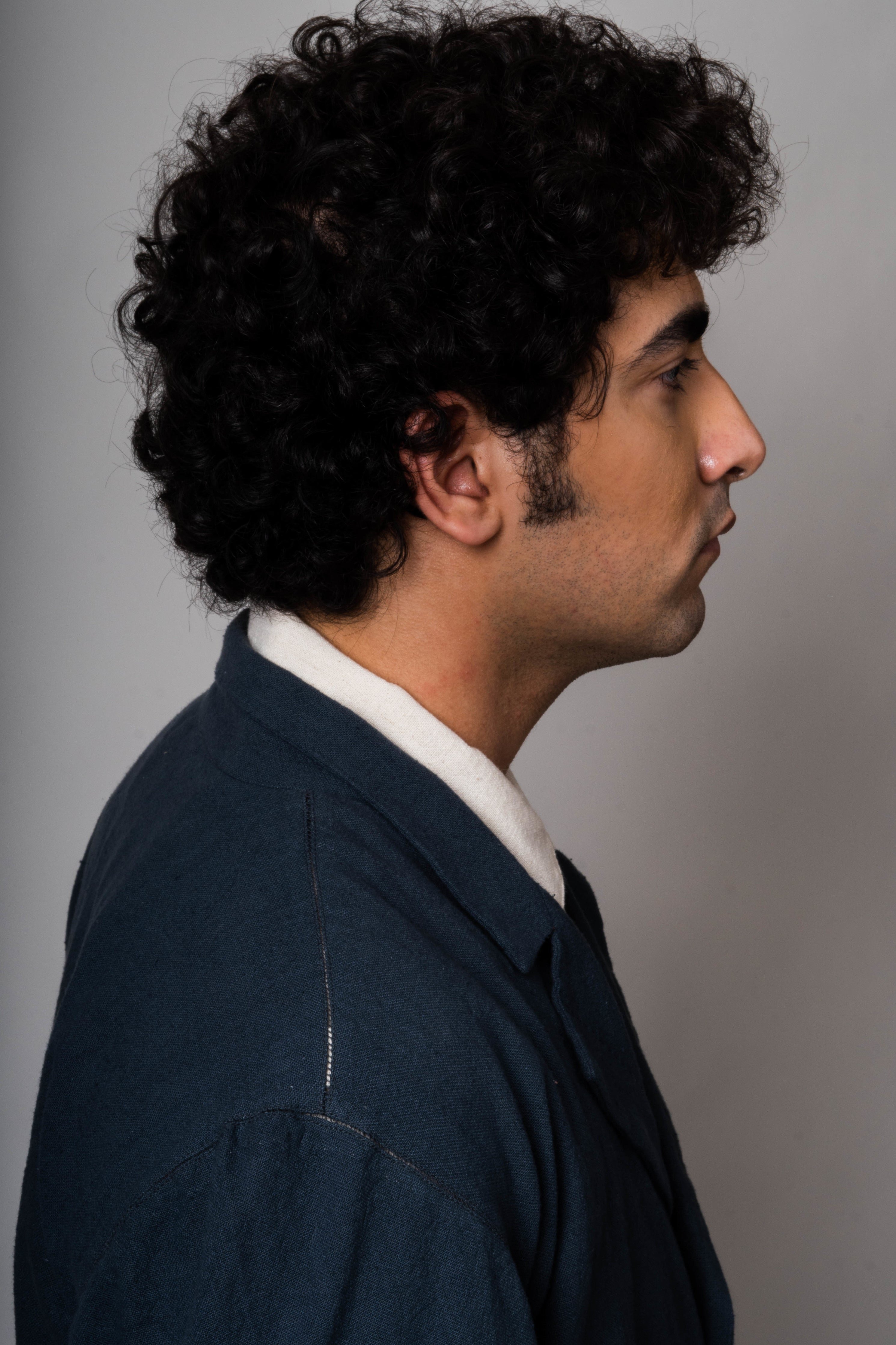 Charcoal Double Breasted Cotton Jacket by Lafaani with Casual Wear, Cotton, For Him, Grey, Jackets, Mens Overlay, Menswear, Natural, Regular Fit, Solids, The Way You Look by Lafaani at Kamakhyaa for sustainable fashion