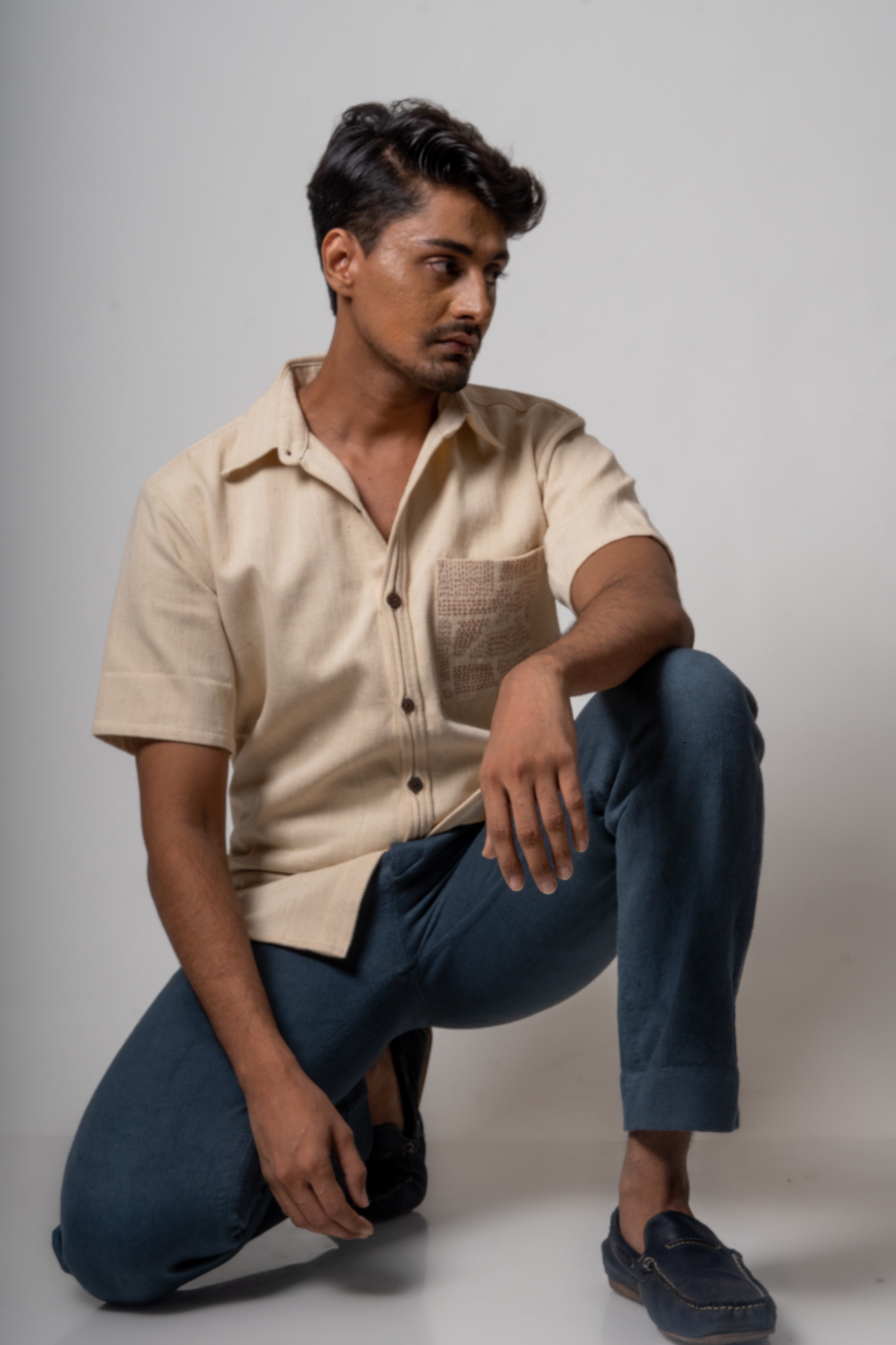 Charcoal Cotton Pants by Lafaani with Black, Bottoms, Casual Wear, Cotton, For Father, For Him, Grey, Mens Bottom, Menswear, Natural, Pants, Regular Fit, Solids, The Way You Look by Lafaani at Kamakhyaa for sustainable fashion