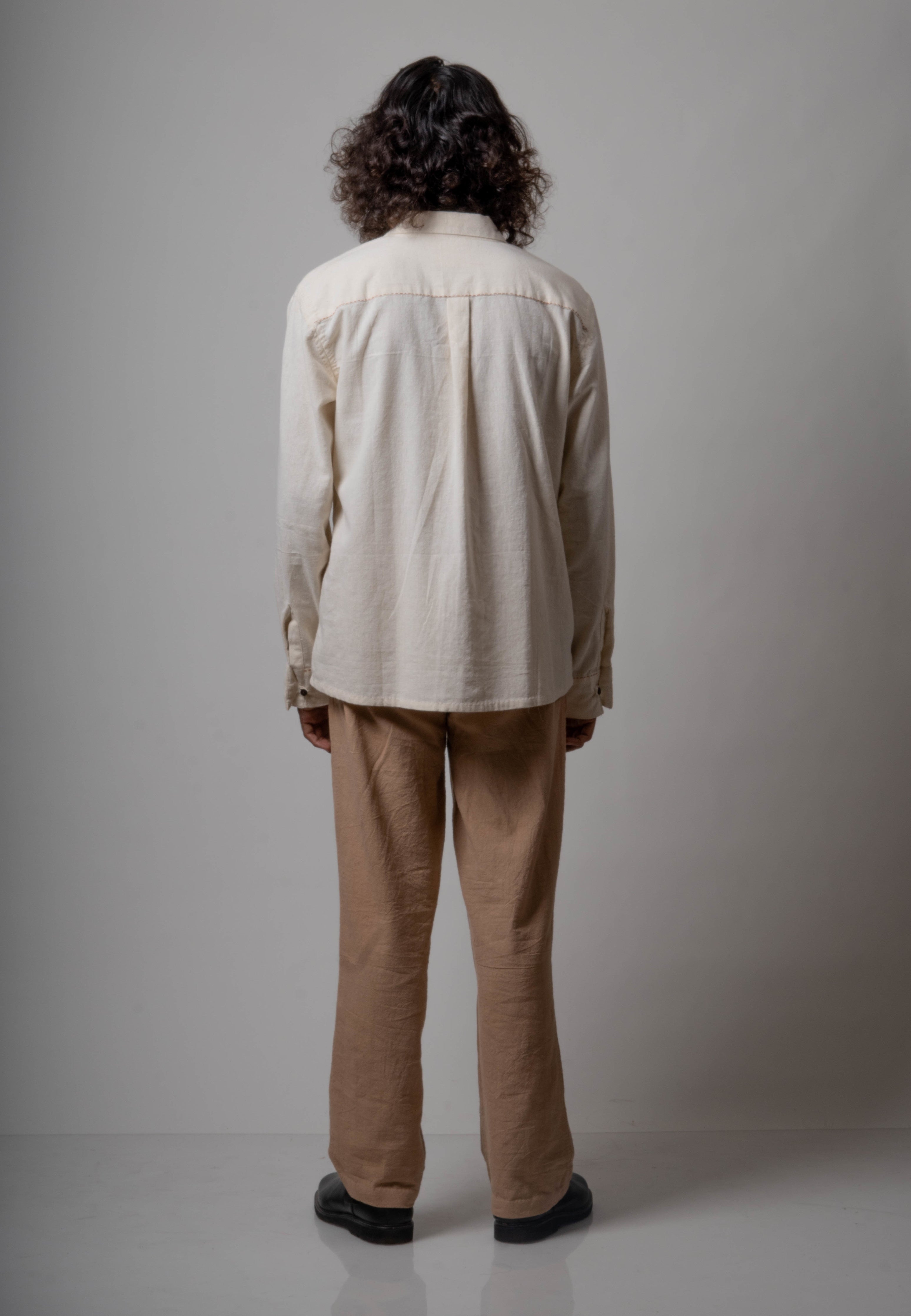 White Cotton Shirt by Lafaani with Casual Wear, Cotton, For Him, Menswear, Natural, Regular Fit, Shirts, Solids, The Way You Look by Lafaani, Tops, White at Kamakhyaa for sustainable fashion