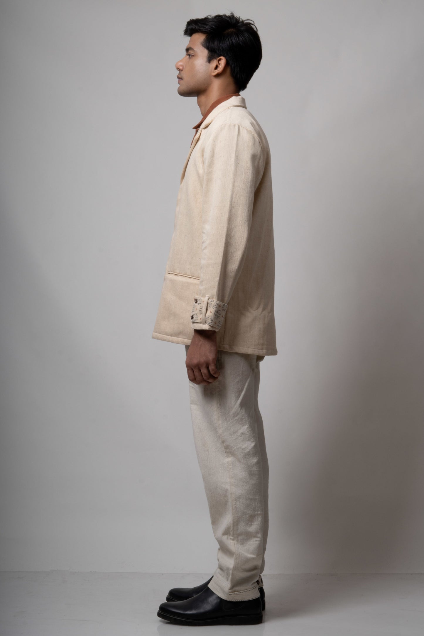 White Jacket at Kamakhyaa by Lafaani. This item is Casual Wear, Cotton, For Him, For Siblings, Jackets, Mens Overlay, Menswear, Natural, Regular Fit, Solids, White