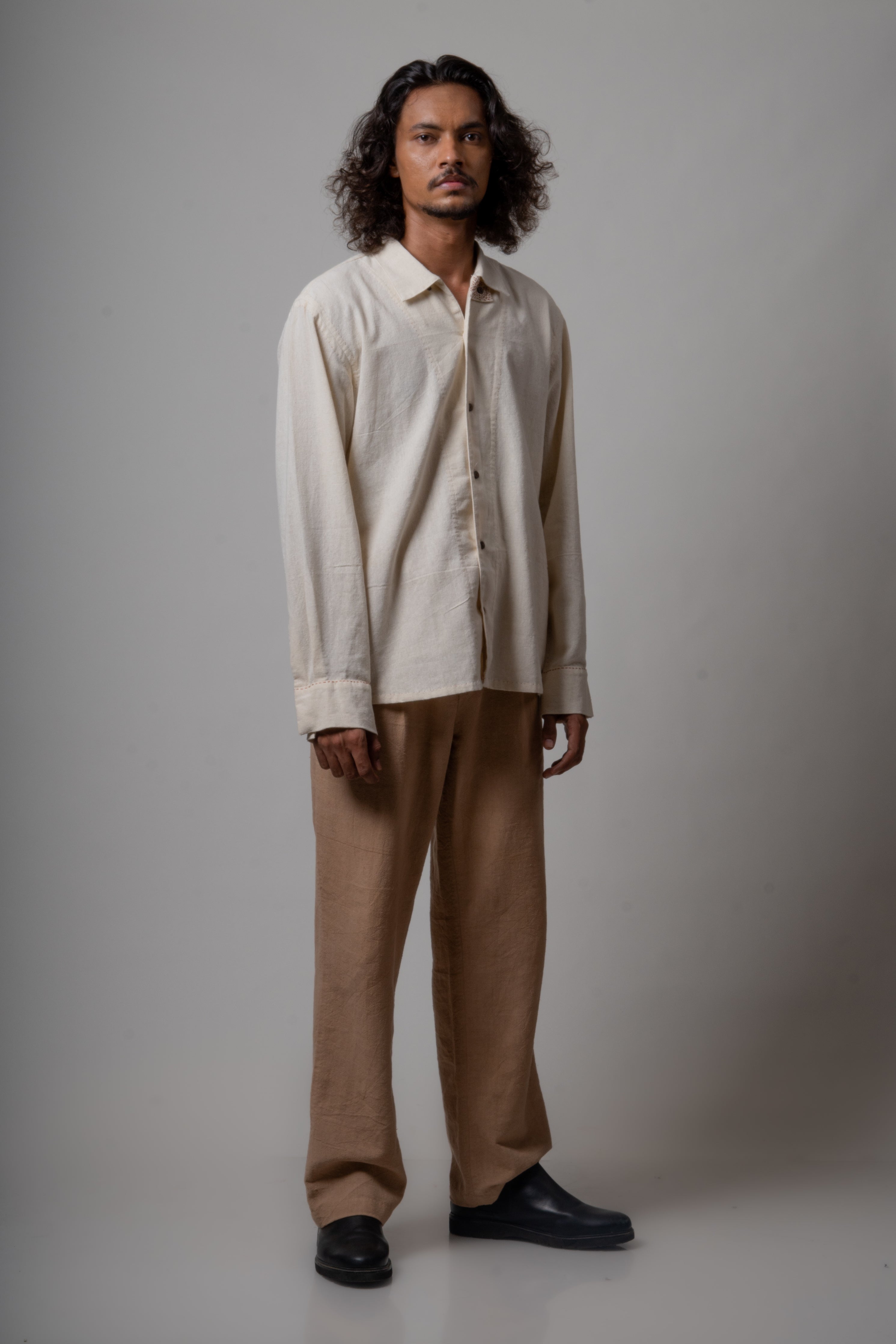 White Cotton Shirt by Lafaani with Casual Wear, Cotton, For Him, Menswear, Natural, Regular Fit, Shirts, Solids, The Way You Look by Lafaani, Tops, White at Kamakhyaa for sustainable fashion