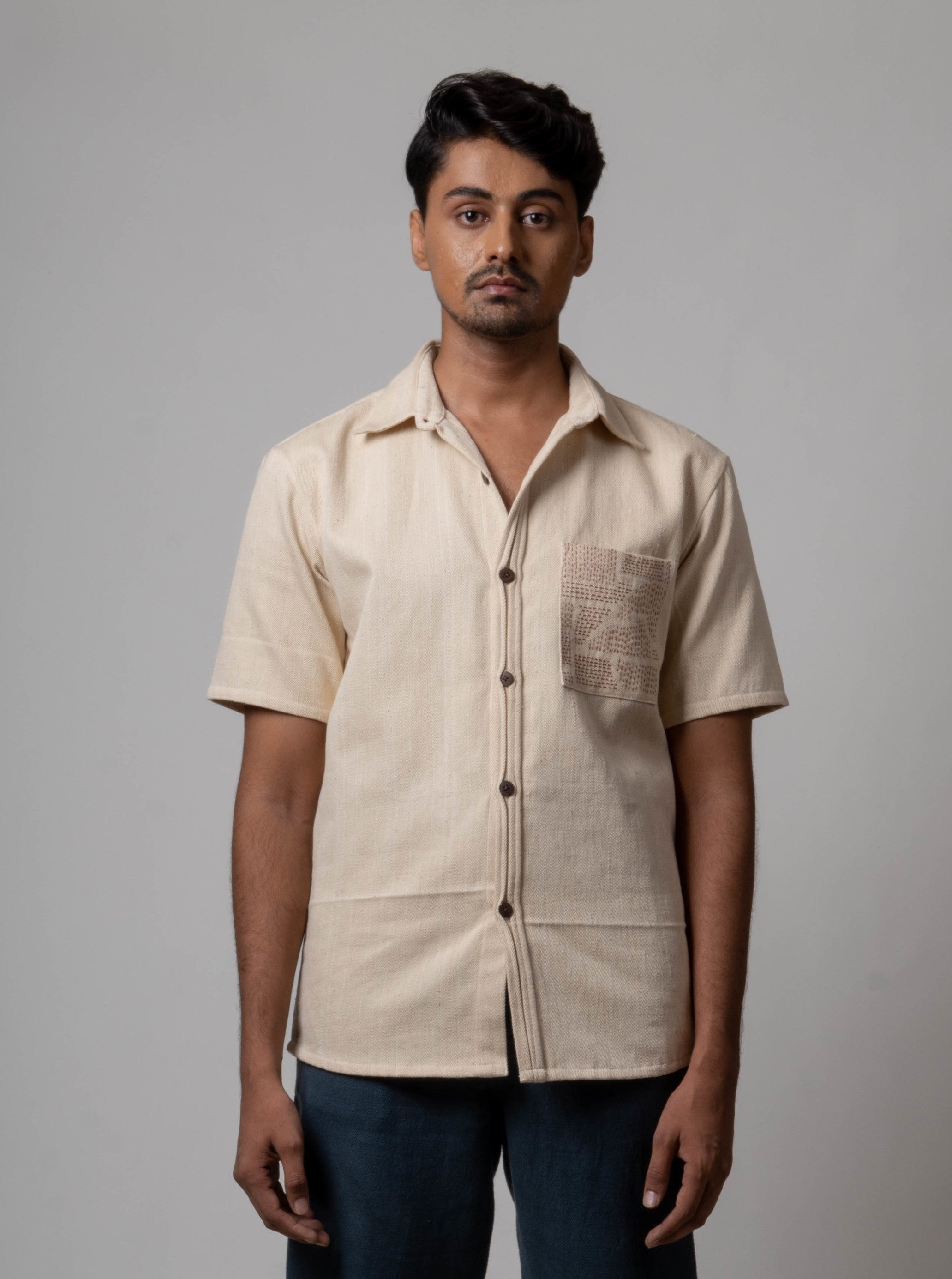 White Cotton Shirt by Lafaani with Casual Wear, Cotton, For Him, Menswear, Natural, Regular Fit, Shirts, Solids, The Way You Look by Lafaani, Tops, White at Kamakhyaa for sustainable fashion