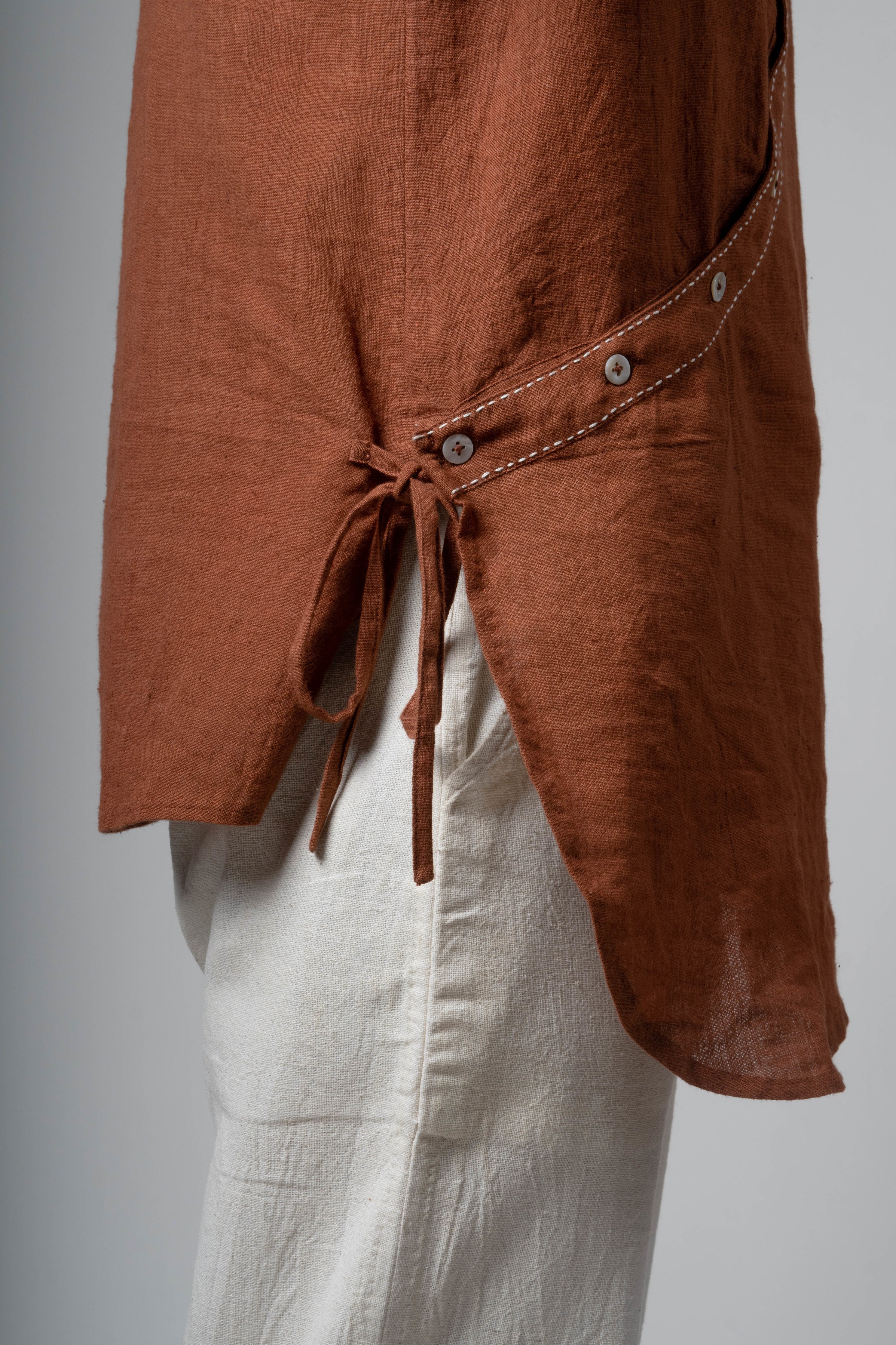 Brown Cotton Shirt by Lafaani with Brown, Casual Wear, Cotton, fall, For Him, Menswear, Natural, Regular Fit, Shirts, Solids, The Way You Look by Lafaani, Tops at Kamakhyaa for sustainable fashion