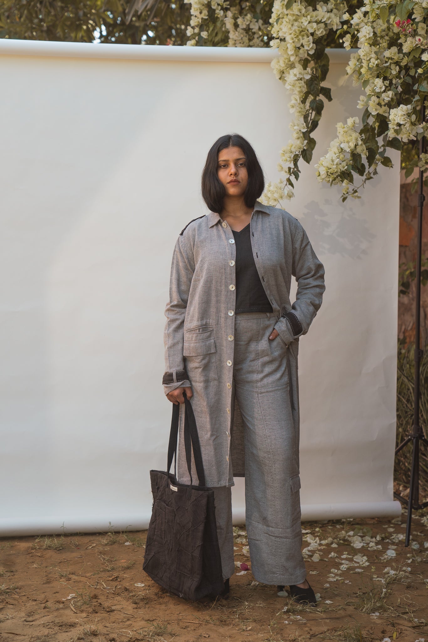 Unisex Trans-seasonal Overlay by Lafaani with 100% pure cotton, Black, Casual Wear, Grey, Menswear, Natural with azo free dyes, Overlays, Regular Fit, Solids, Sonder, Sonder by Lafaani, Unisex at Kamakhyaa for sustainable fashion